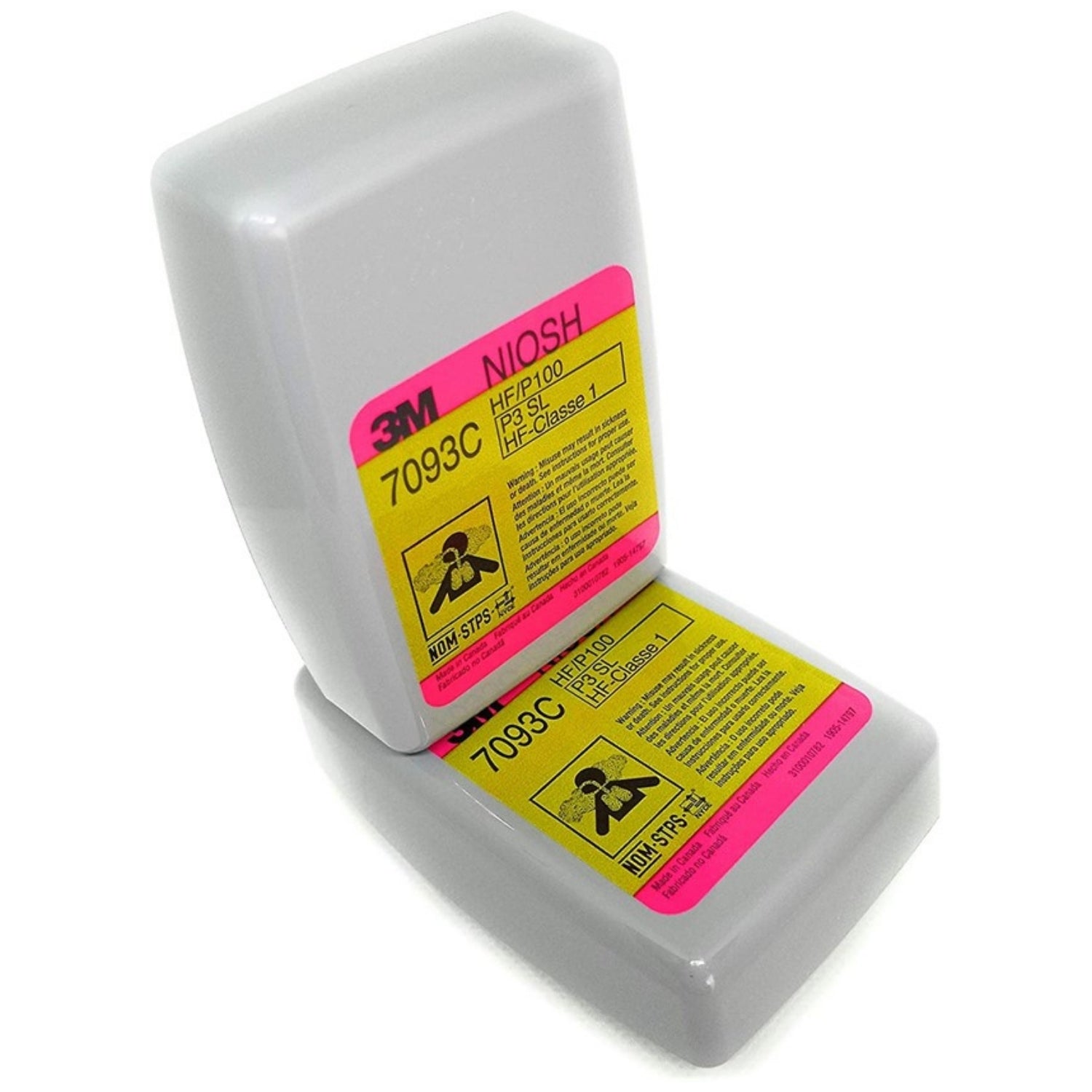 3M™ Hydrogen Fluoride Cartridge/Filter 7093C, P100, with Nuisance Level Organic Vapor and Acid Gas Relief