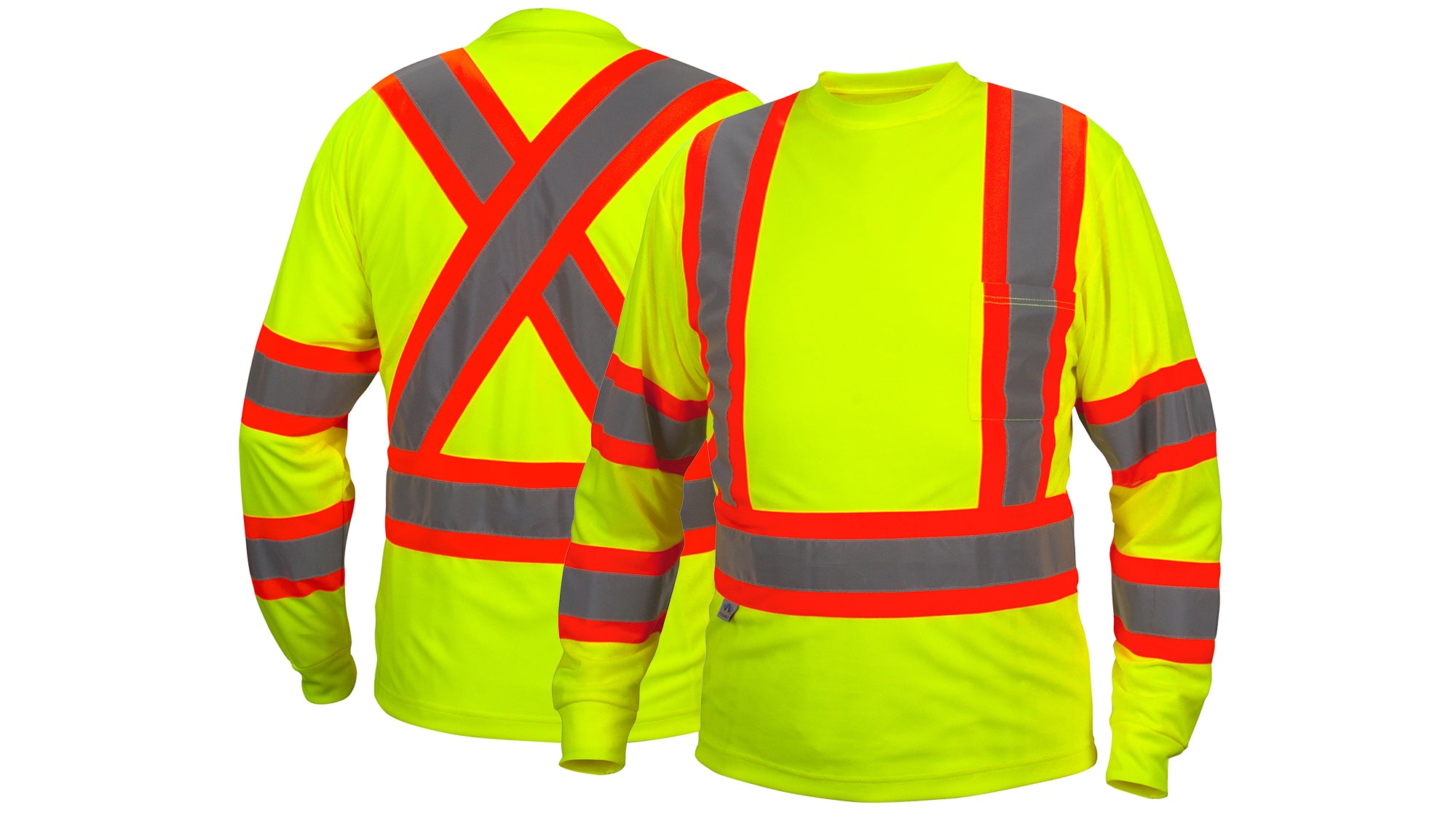 PYRAMEX RCLTS31: Hi-Vis Long Sleeve Moisture Wicking Safety T-Shirt