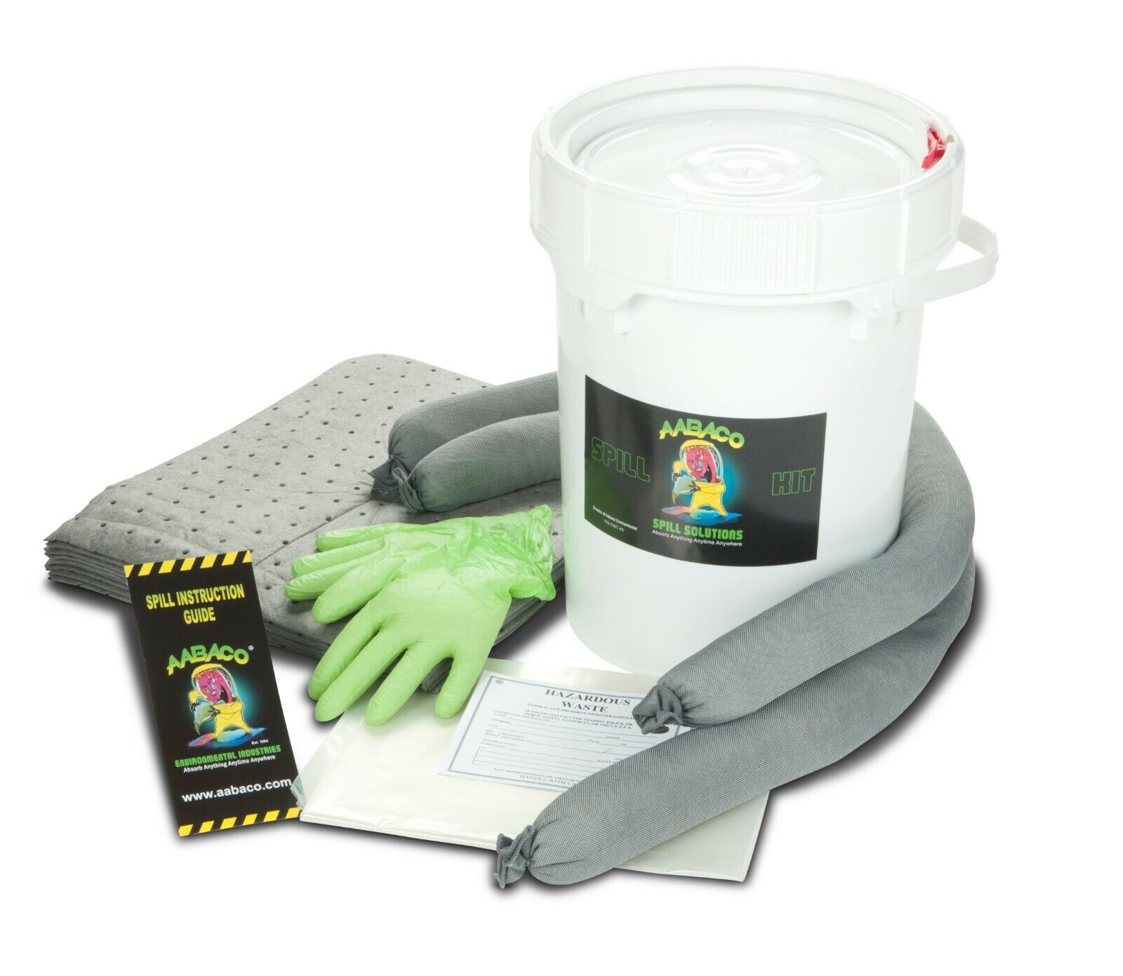 Universal Spill KIT in Bucket Perfect Spill Kits for Trucks - Chemical or Oil - 5 Gallon