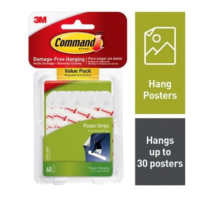 Command™ Poster Strips, Value Pack 60 strips, 17024-60ES
