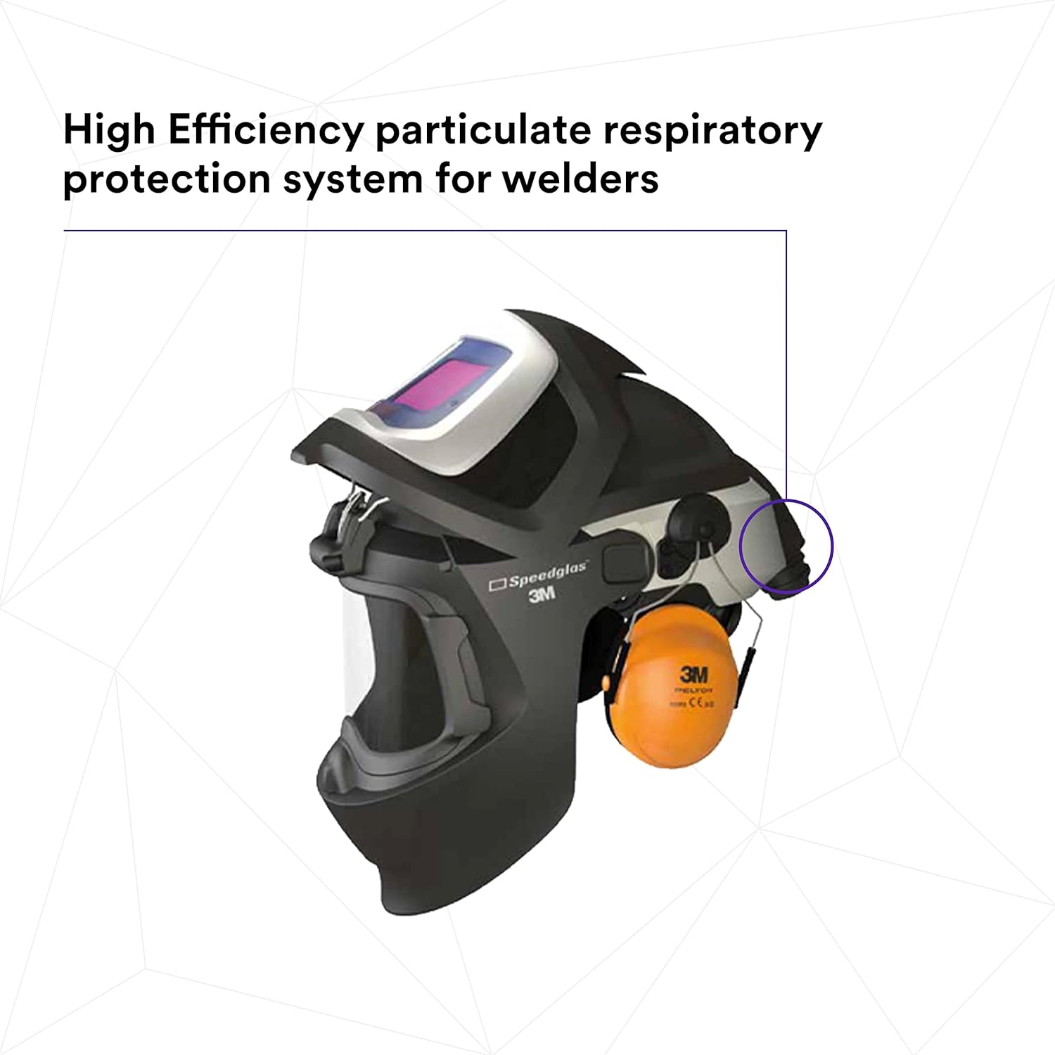 3M™ Adflo™ Powered Air Purifying Respirator HE System w 3M™ Speedglas™ Welding Helmet 9100 MP, 37-1101-30iSW, 1 EA/CASE