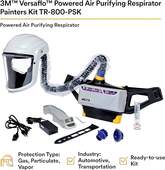 3M™ Versaflo™ Powered Air Purifying Respirator Painters Kit TR-800-PSK/94248(AAD), 1 EA/Case