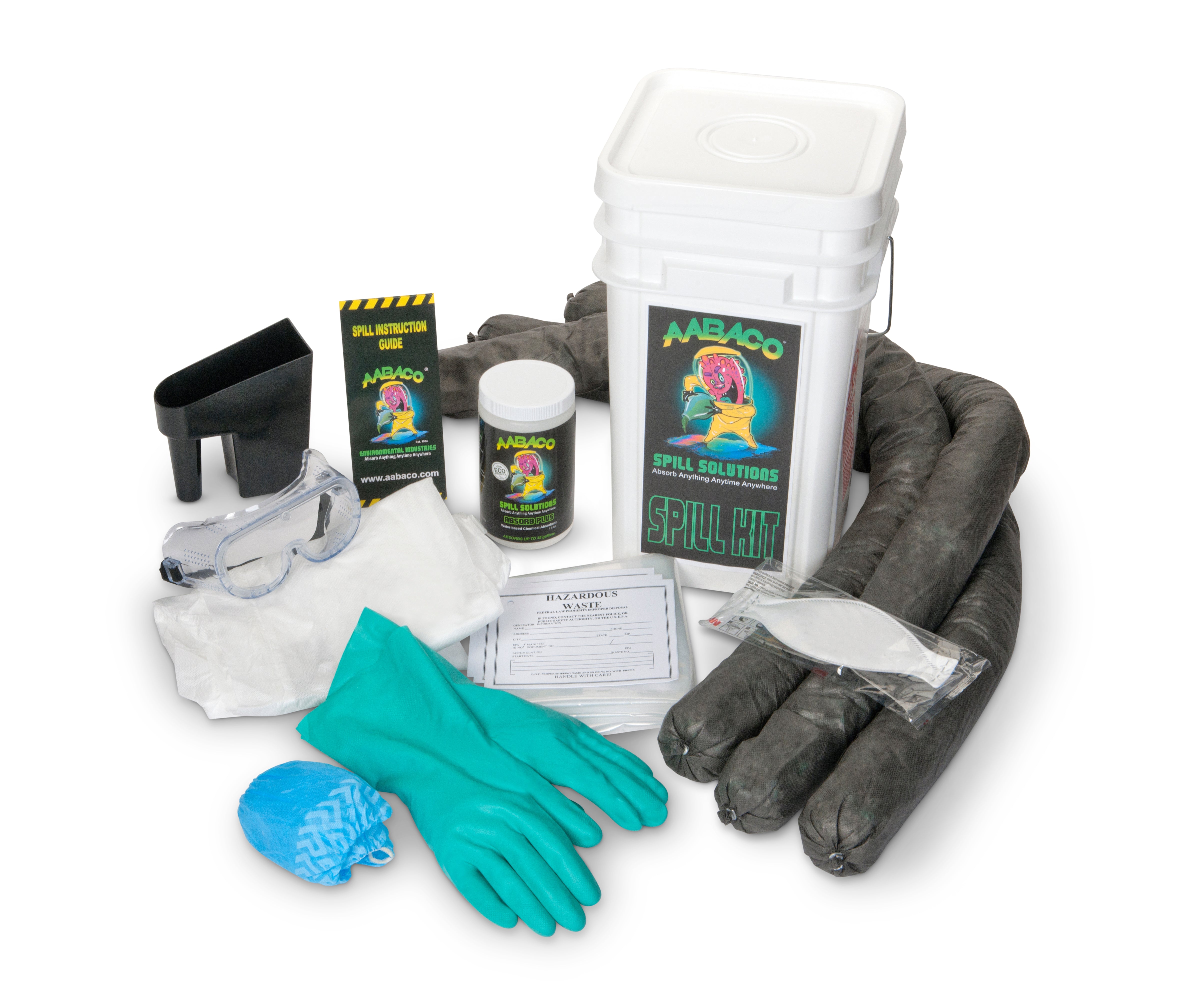 AABACO CHEMICAL ONLY SPILL KIT IN BUCKET – 40 GALLONS W/ PPE
