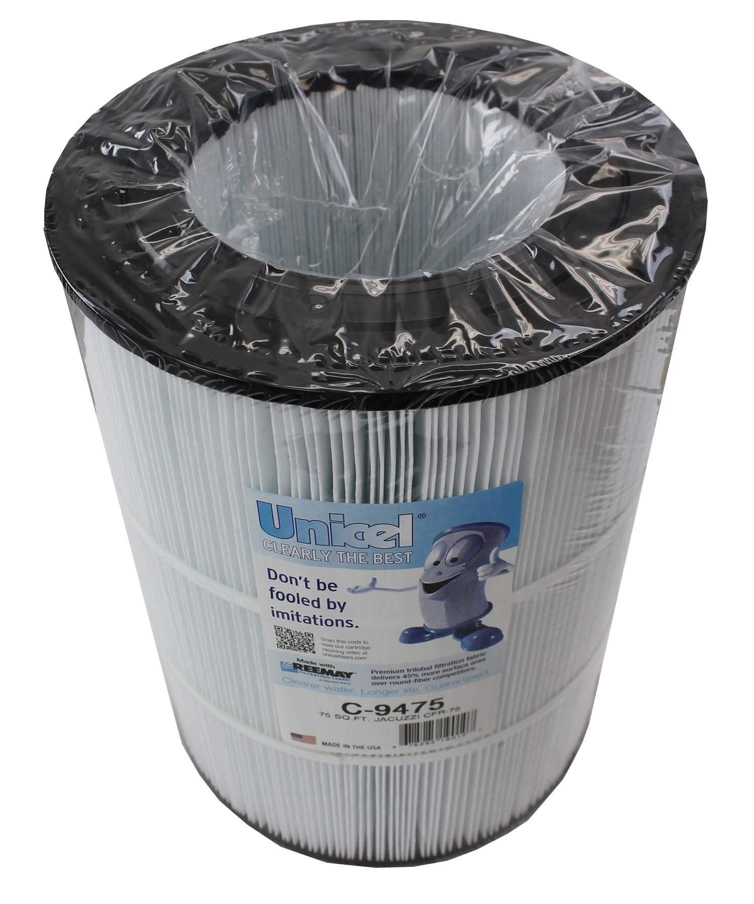 Unicel C-9475 75 Square Foot Media Replacement Pool Filter Cartridge with 193 Pleats, Compatible with Jacuzzi Brothers