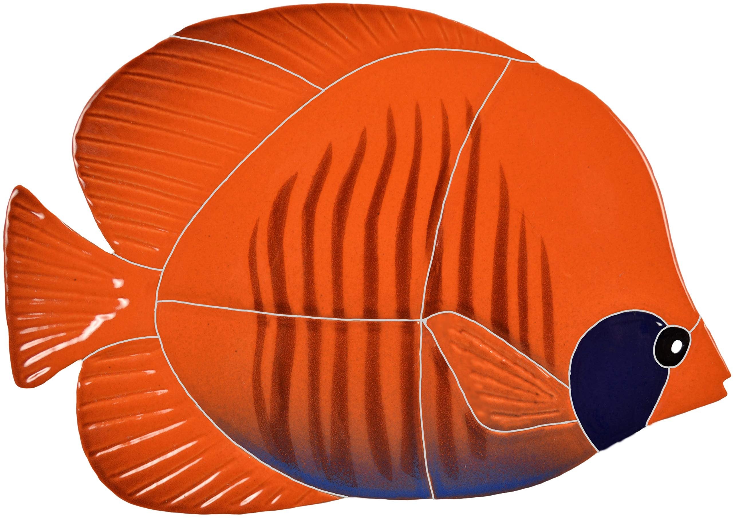 Artistry in Mosaics Tiger Tang Ceramic Swimming Pool Mosaic (5" x 8", Orange)