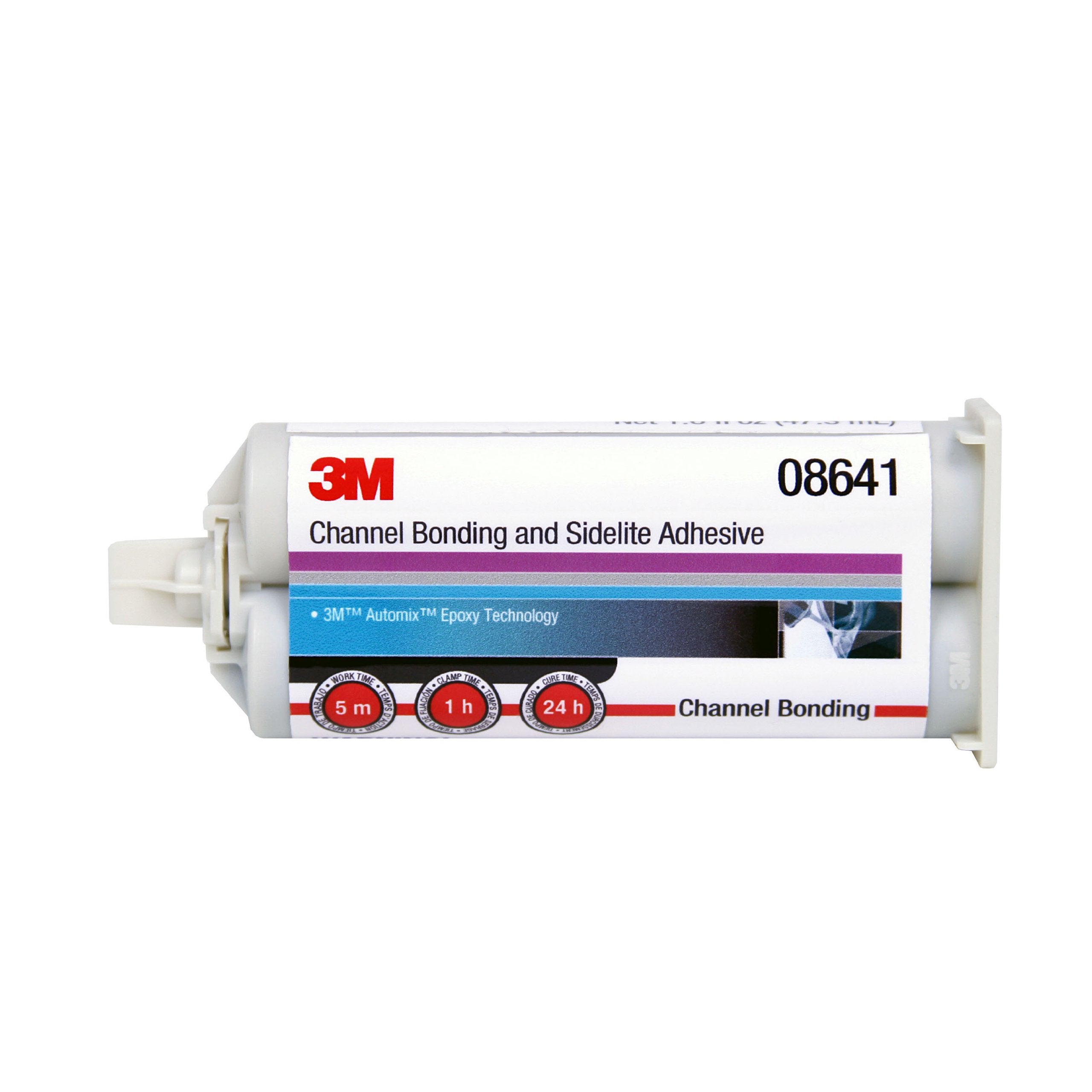 3M Channel Bonding and Sidelite Adhesive, 08641, 47.3 mL Cartridge, Expoxy, Rapid Curing
