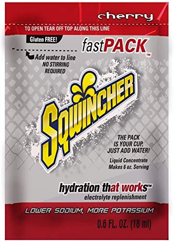 Sqwincher Fast Pack Liquid Concentrate Electrolyte Replacement Beverage Mix