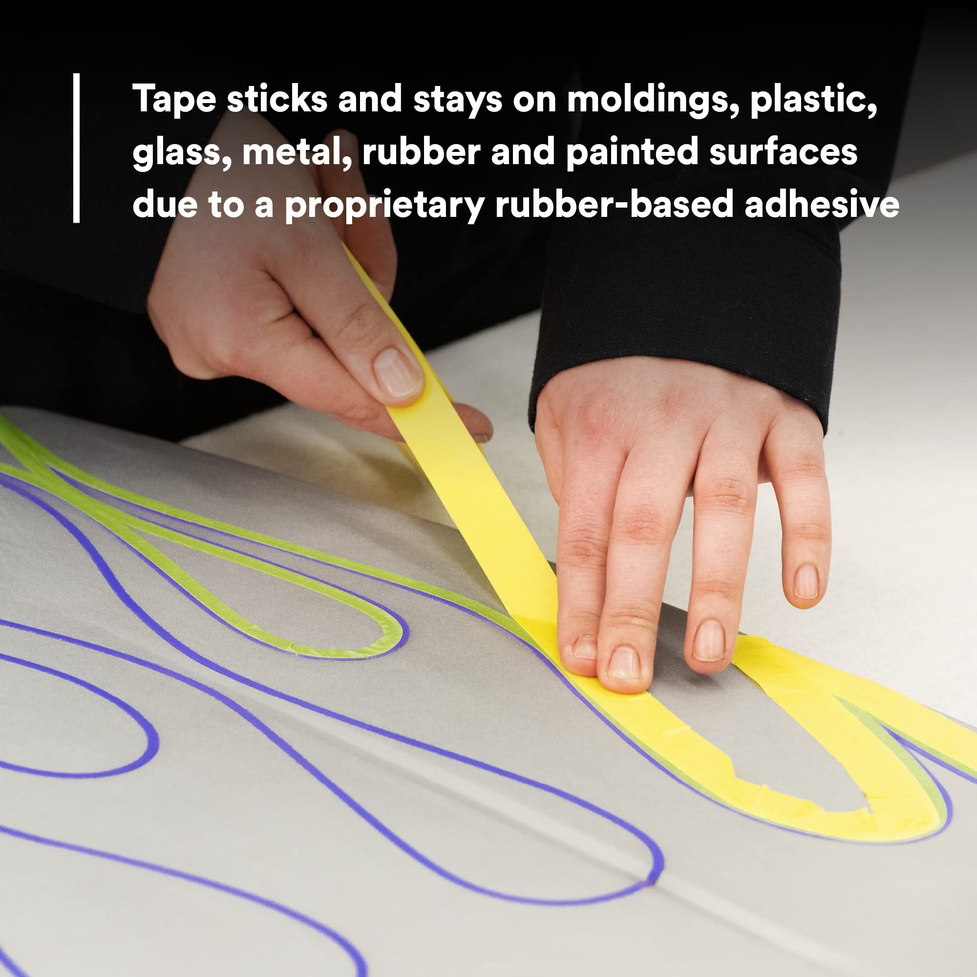 3M Automotive Refinish Masking Tape, 06654, 36 mm x 55 m 1 ROLL
