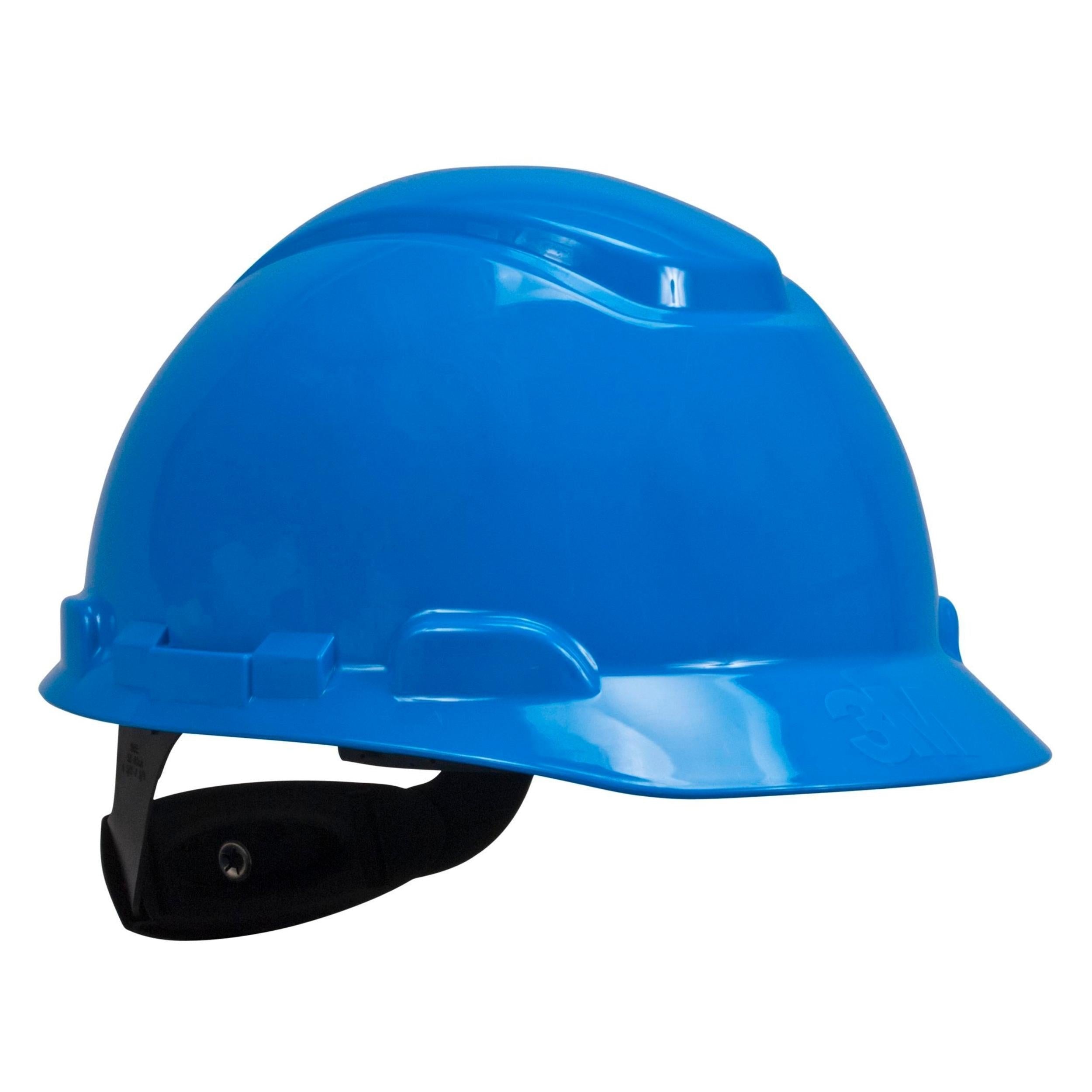 3M™ Hard Hat H-703R, Blue 4-Point Ratchet Suspension