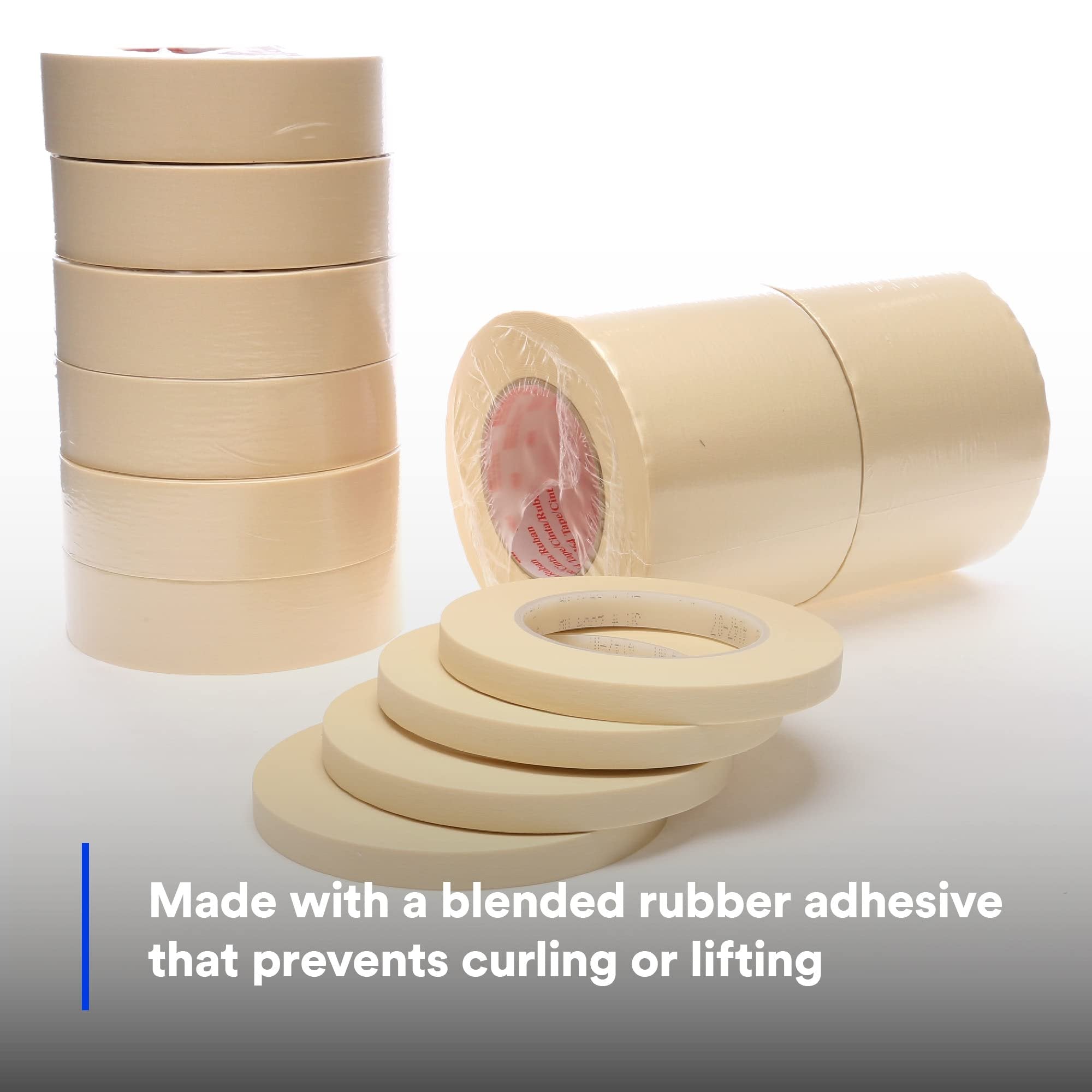 3M Performance Masking Tape 2364, Clean Removal, Versatile Adhesive, Tan Color, 6.5 mil, 48 mm x 55 m, 24/Case