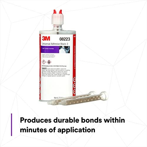3M Universal Adhesive Black - 3, 08223, High Viscosity, Gap Filling, Durable, Industrial, 200 mL Cartridge