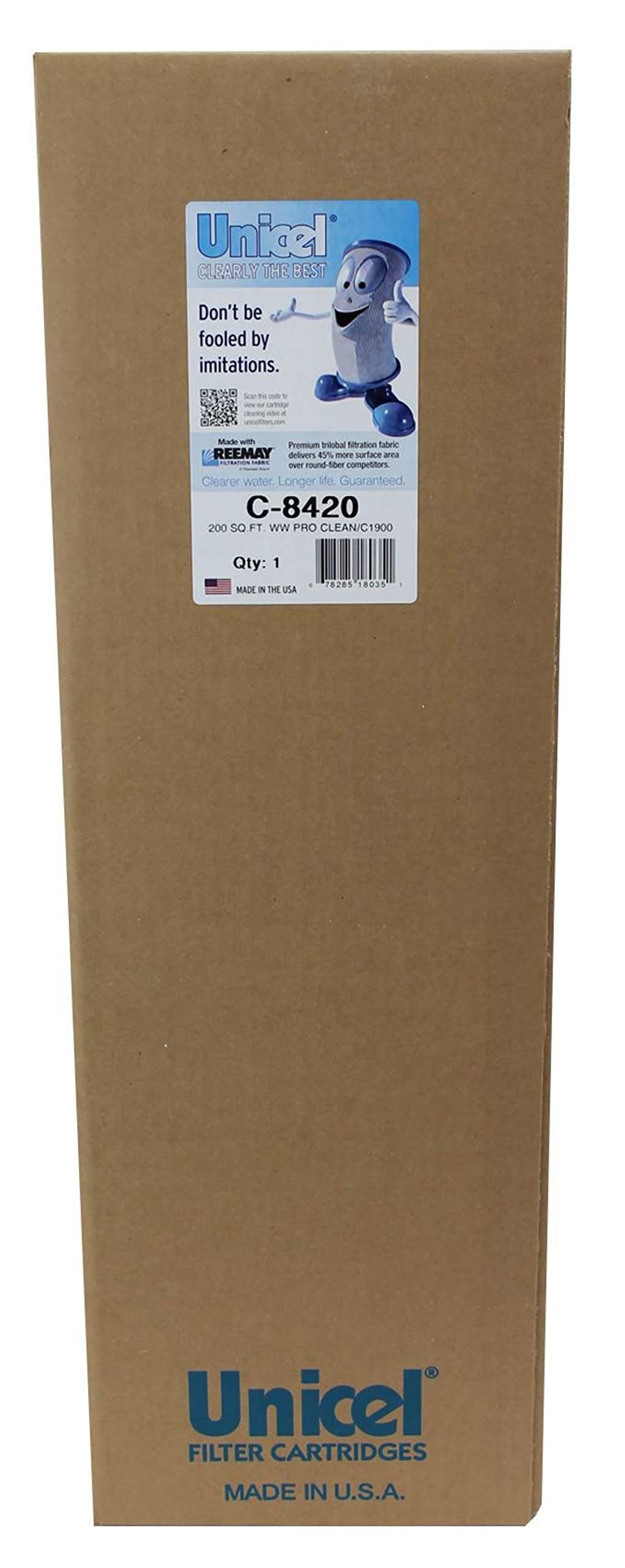 Unicel C-8420 200 Square Foot Media Replacement Pool Filter Cartridge with 236 Pleats, Compatible with Hayward Pool Products and Waterway