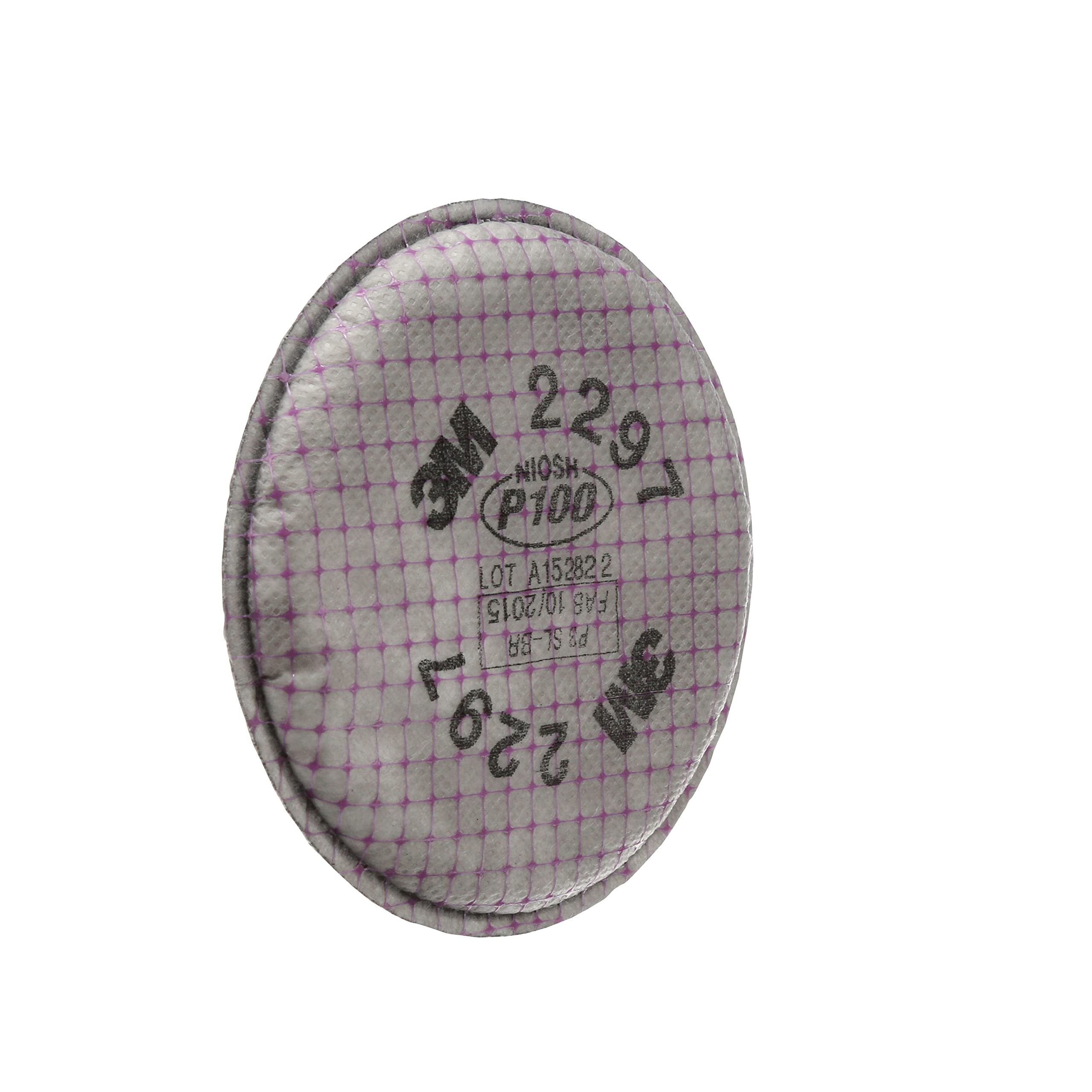 3M P100 Advanced Respirator Filter 2297, 1 Pair, Helps Protect Against Oil and Non-Oil Based Particulates, Nuisance Level Organic Vapor Relief, Mining, Shipbuilding, Abatement, Utilities