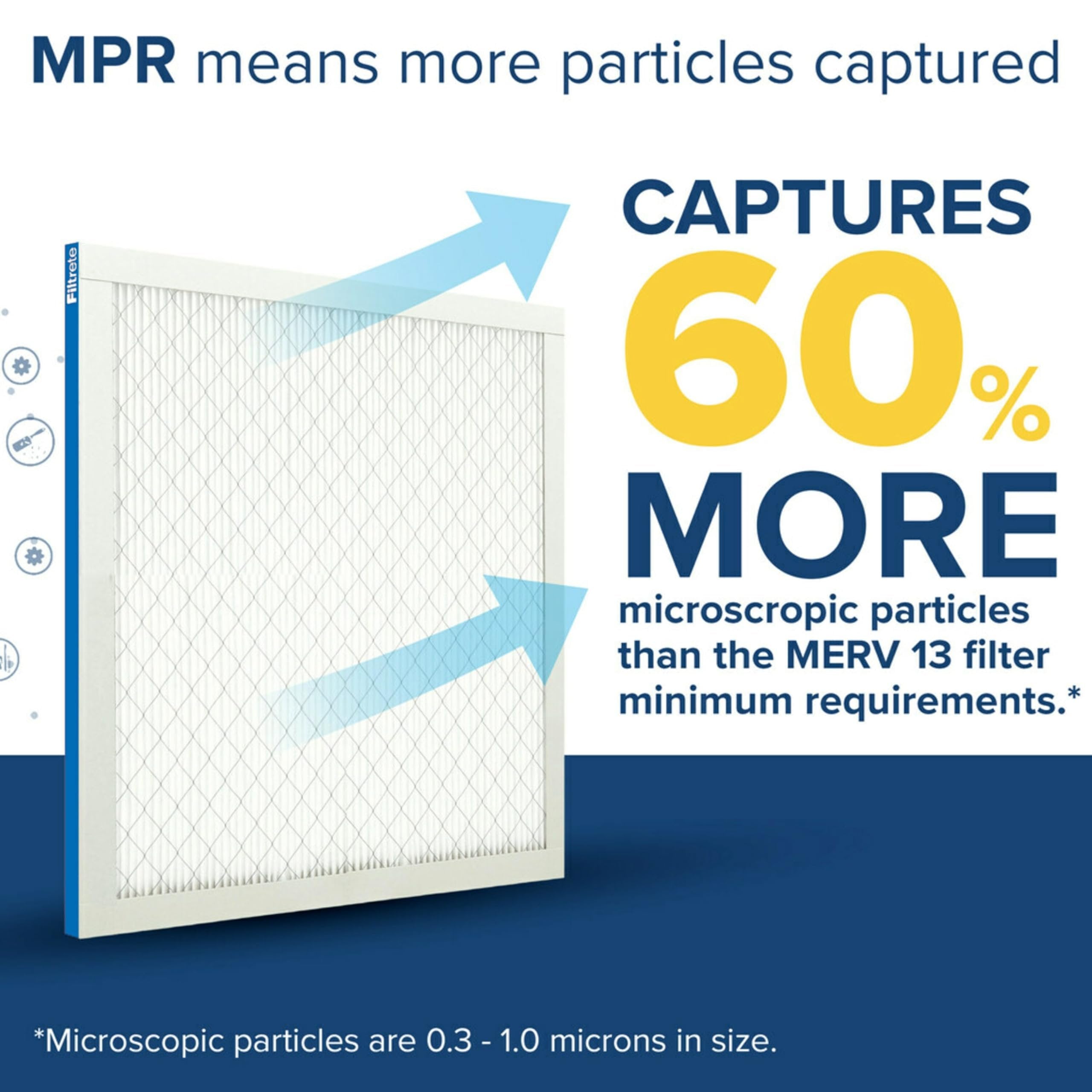 Filtrete 14x30x1 Air Filter, MPR 1900, MERV 13, Healthy Living Ultimate Allergen 3-Month Pleated 1-Inch Air Filters, 2 Filters