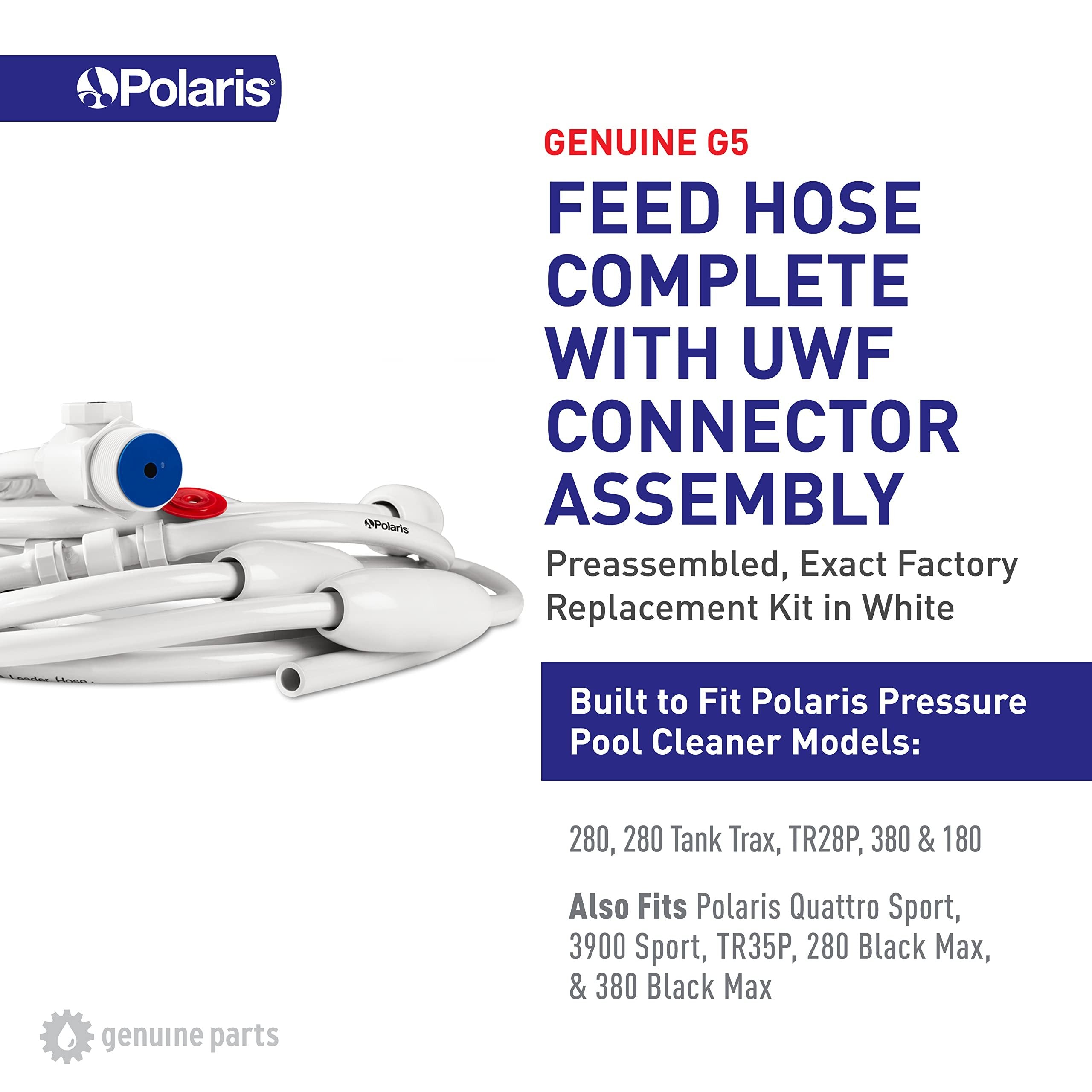 Polaris Complete Feed Hose Swimming Pool Cleaner Kit Swivel and Floats