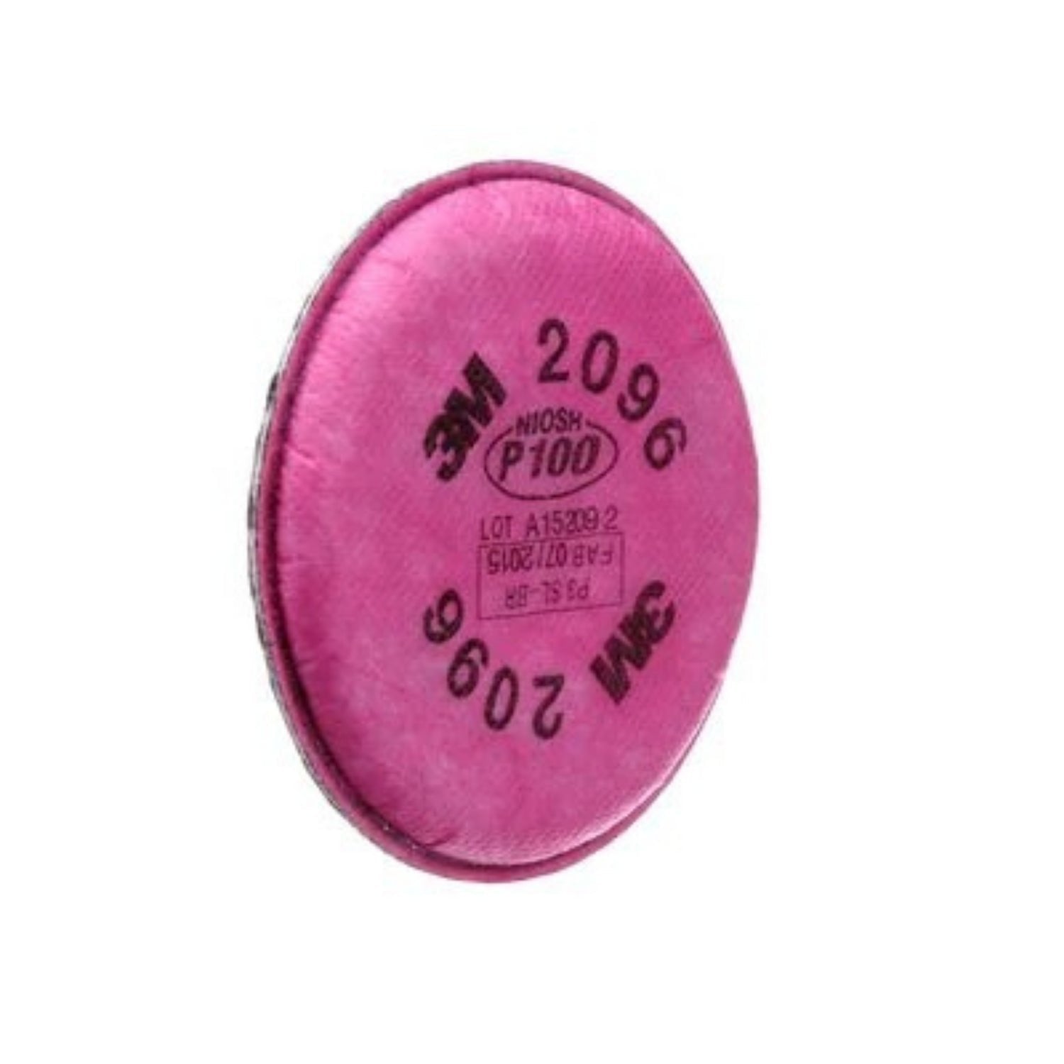 3M™ Particulate Filter 2096, P100, with Nuisance Level Acid Gas Relief - Magenta