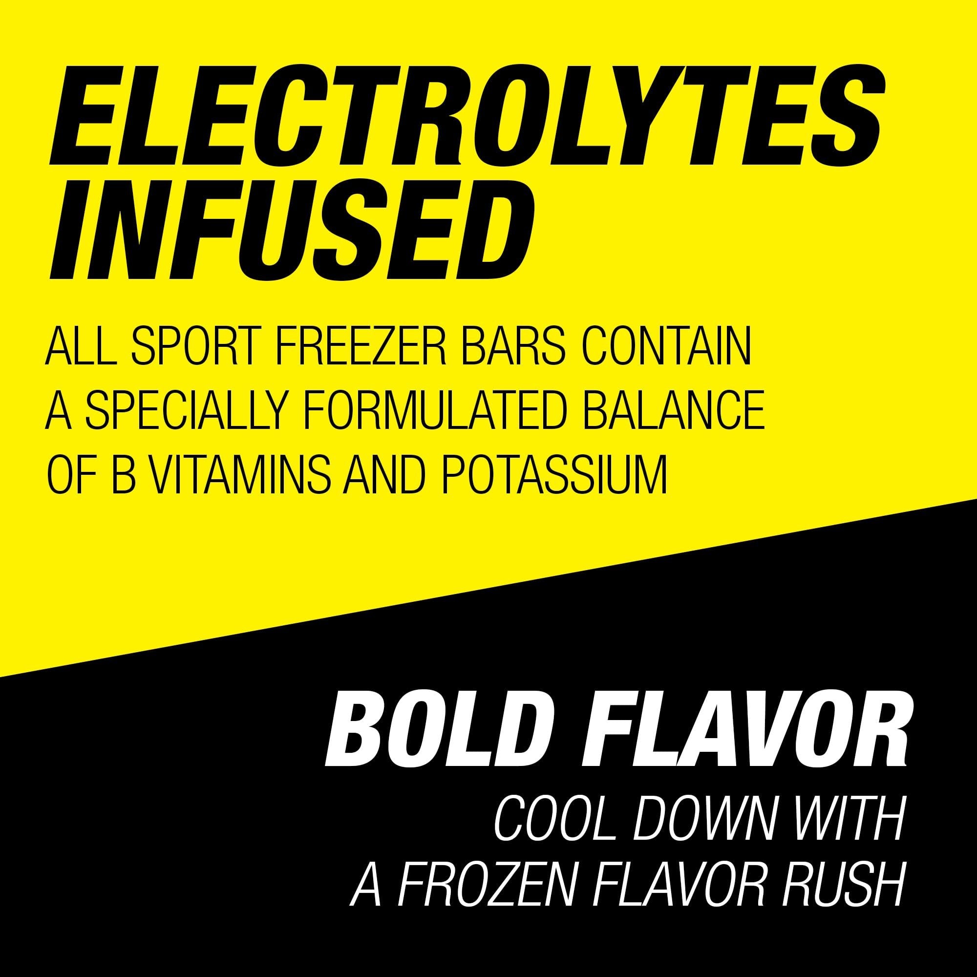 All Sport Freezer Pops, Giant Sized 3oz, 144 CT, Refreshing Ice Pops with Electrolytes