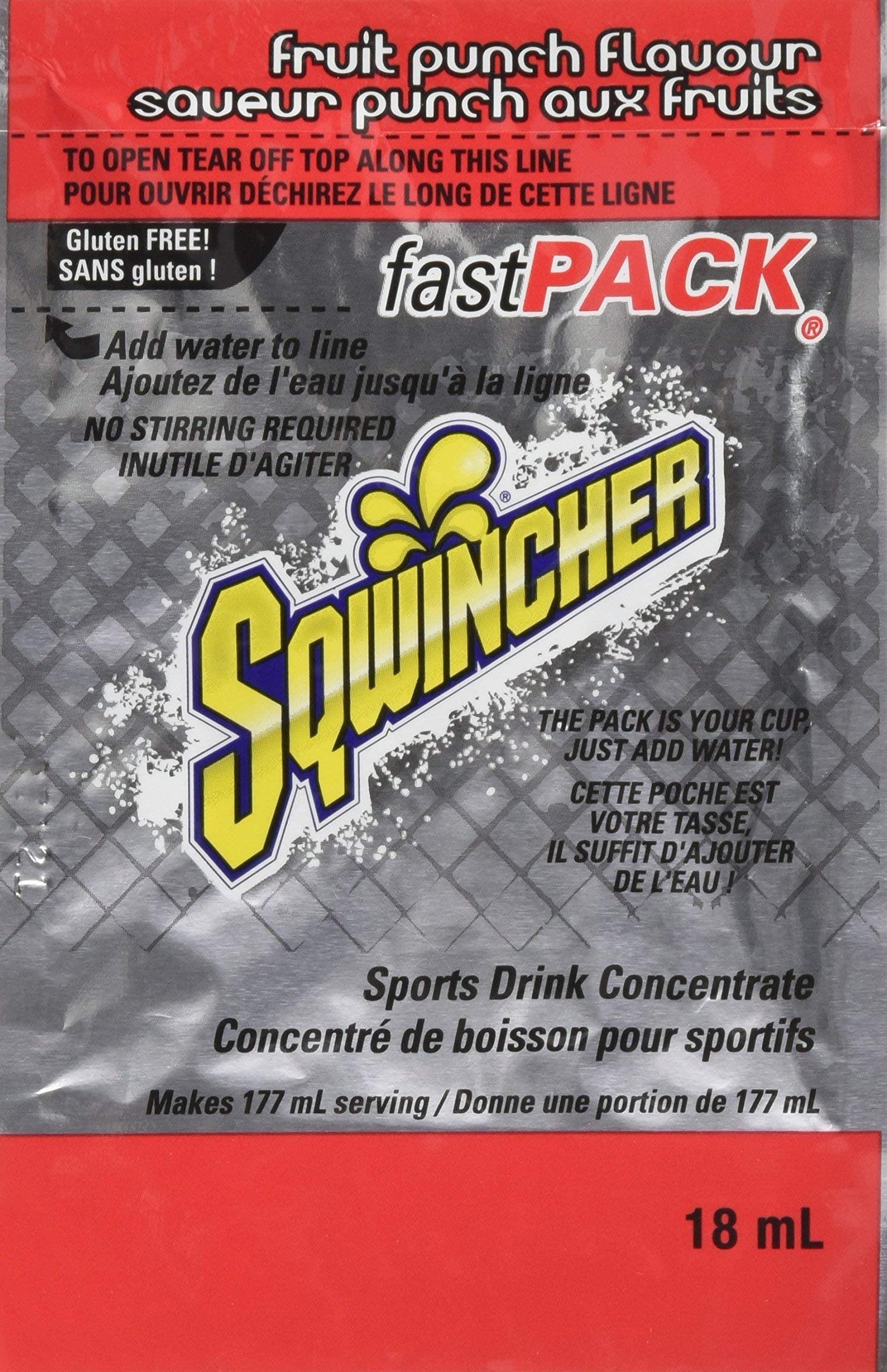 Sqwincher Fast Pack Liquid Concentrate Electrolyte Replacement Beverage Mix