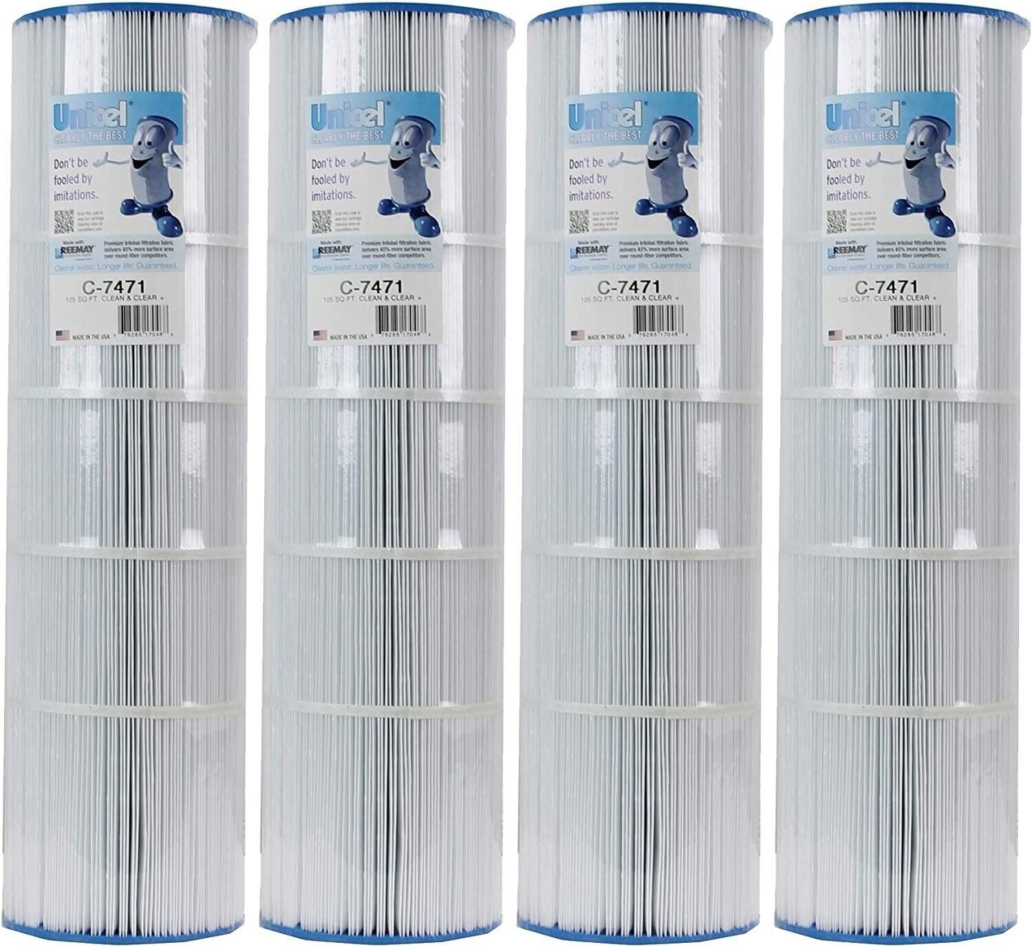 Unicel C7471 Clean & Clear Swimming Pool Replacement Filter Cartridge (4 Pack)