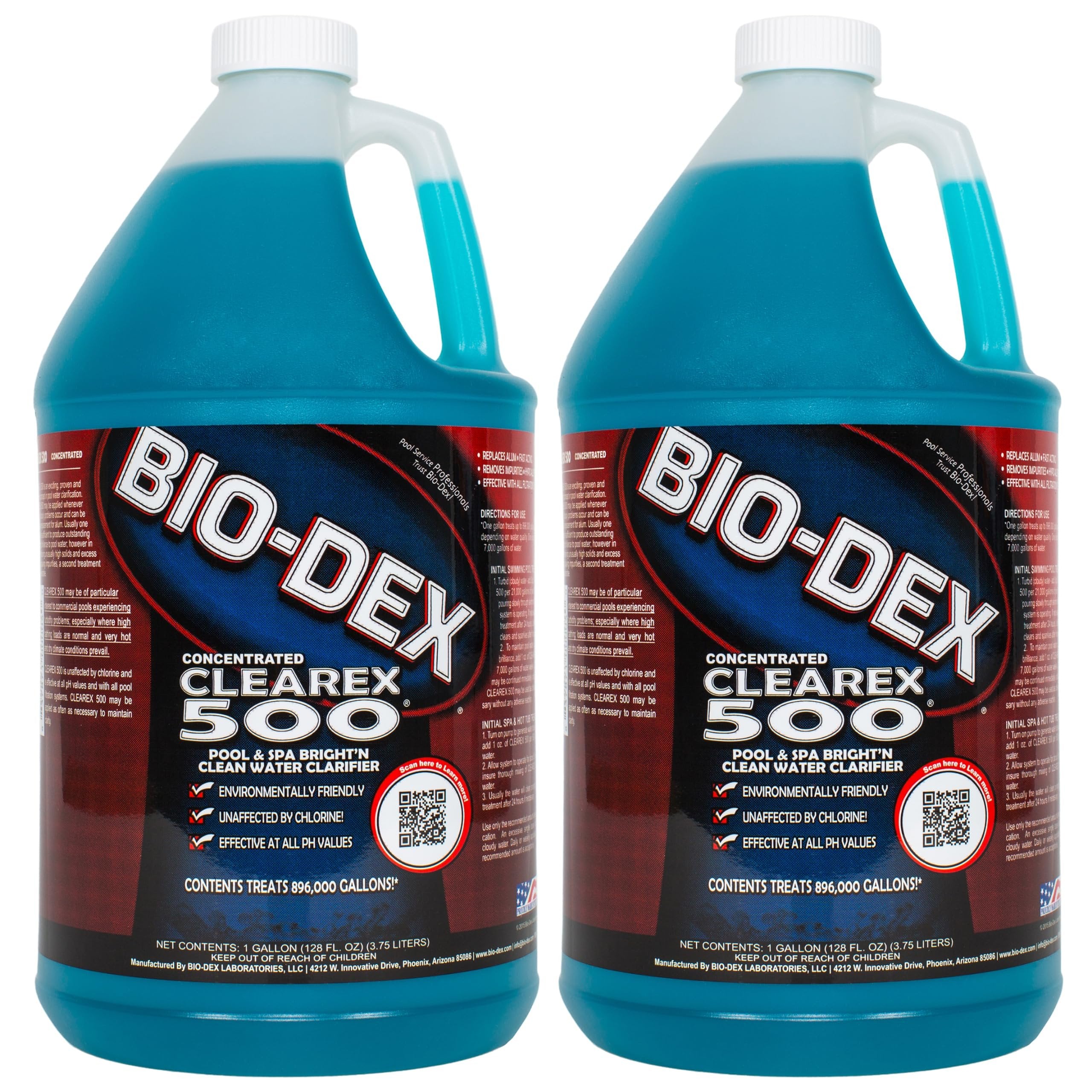 Bio-Dex Clearex 500 Pool and Spa Water Clarifier, 1 Gallon CX04