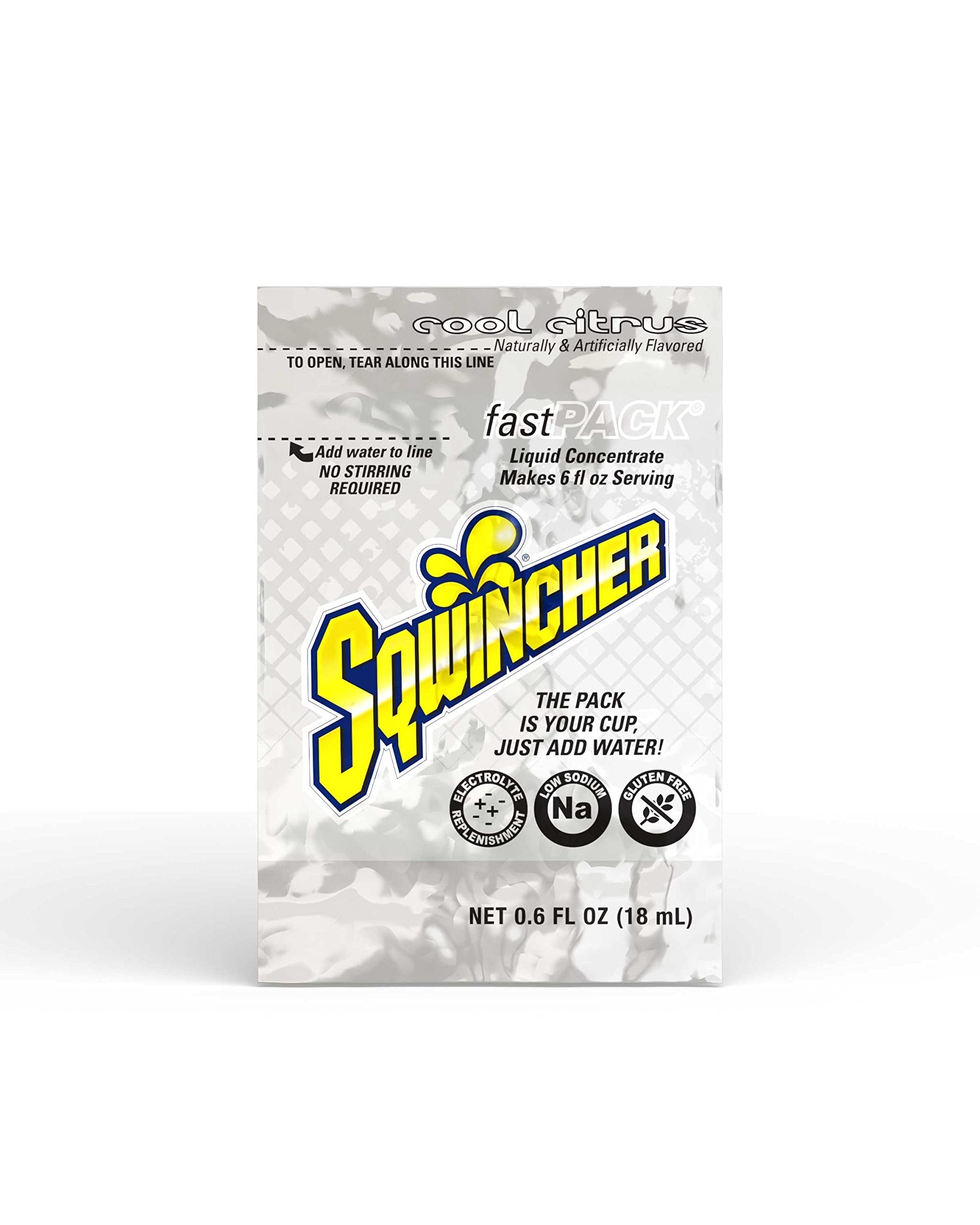 Sqwincher Fast Pack Liquid Concentrate Electrolyte Replacement Beverage Mix