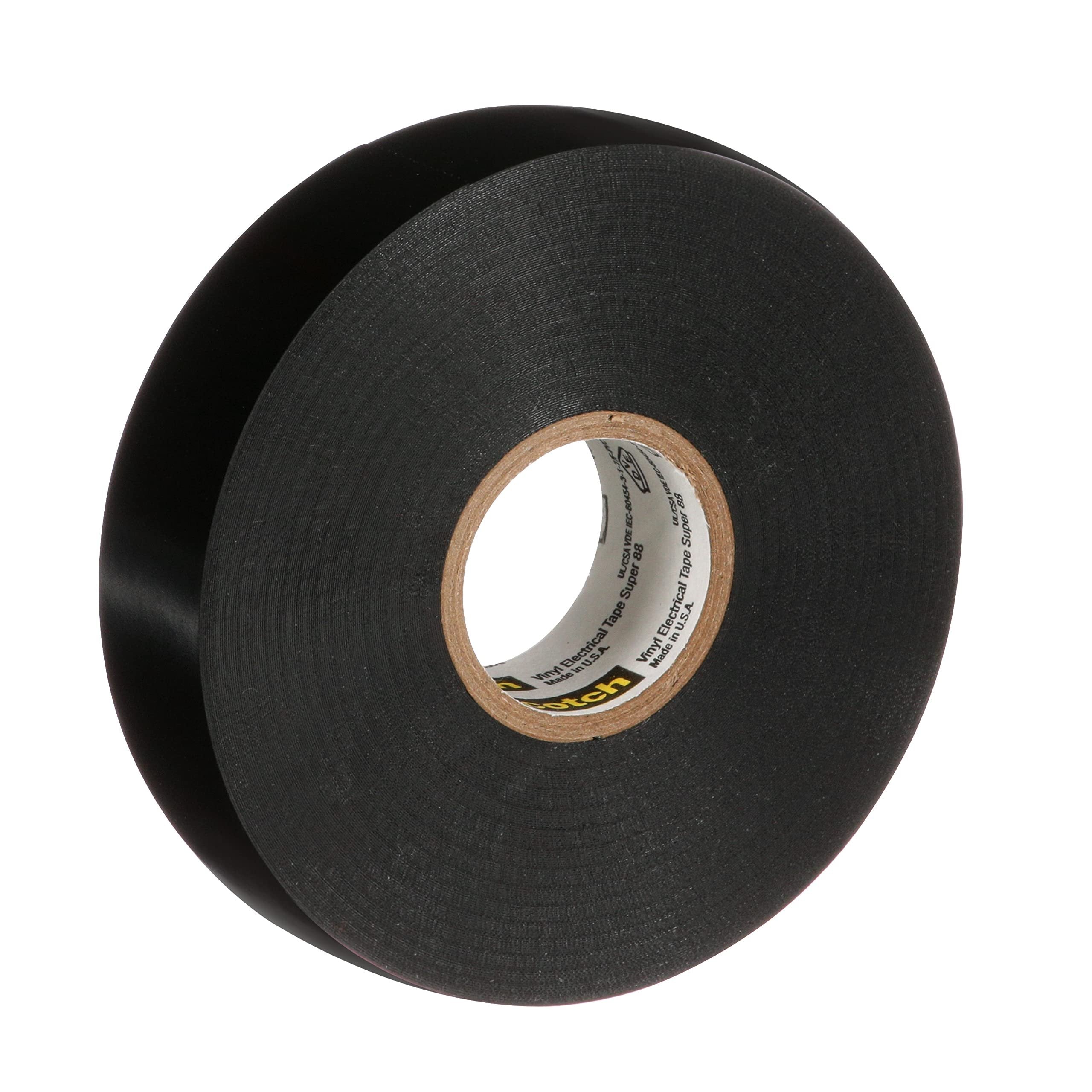 3M Safety Super 88 Vinyl Electrical Tape, .75 in x 66 ft, Black, 1-Roll