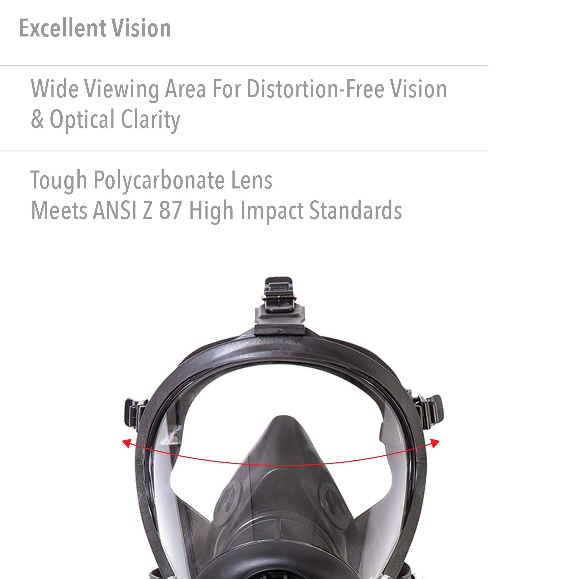 Honeywell North RU6500 Series Niosh-Approved Full Facepiece Silicone Respirator, Medium (RU65001M)