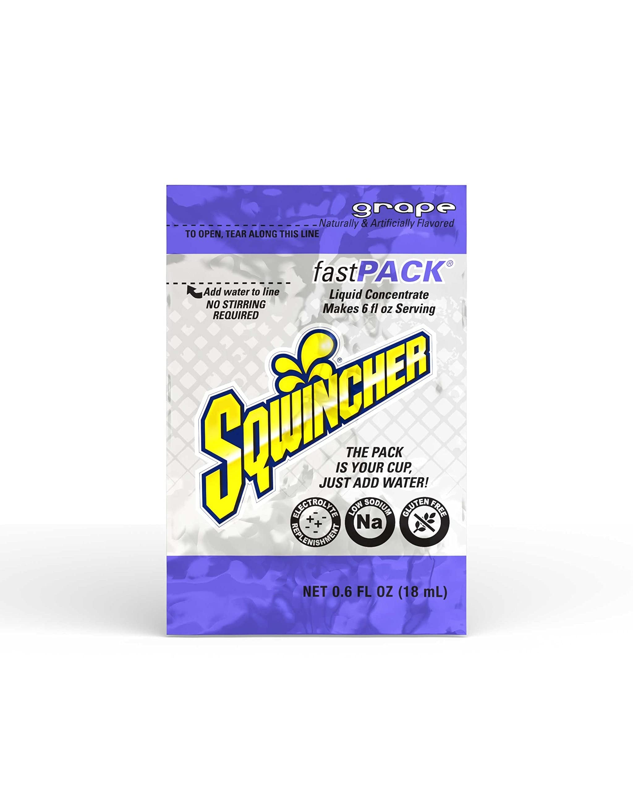 Sqwincher Fast Pack Liquid Concentrate Electrolyte Replacement Beverage Mix