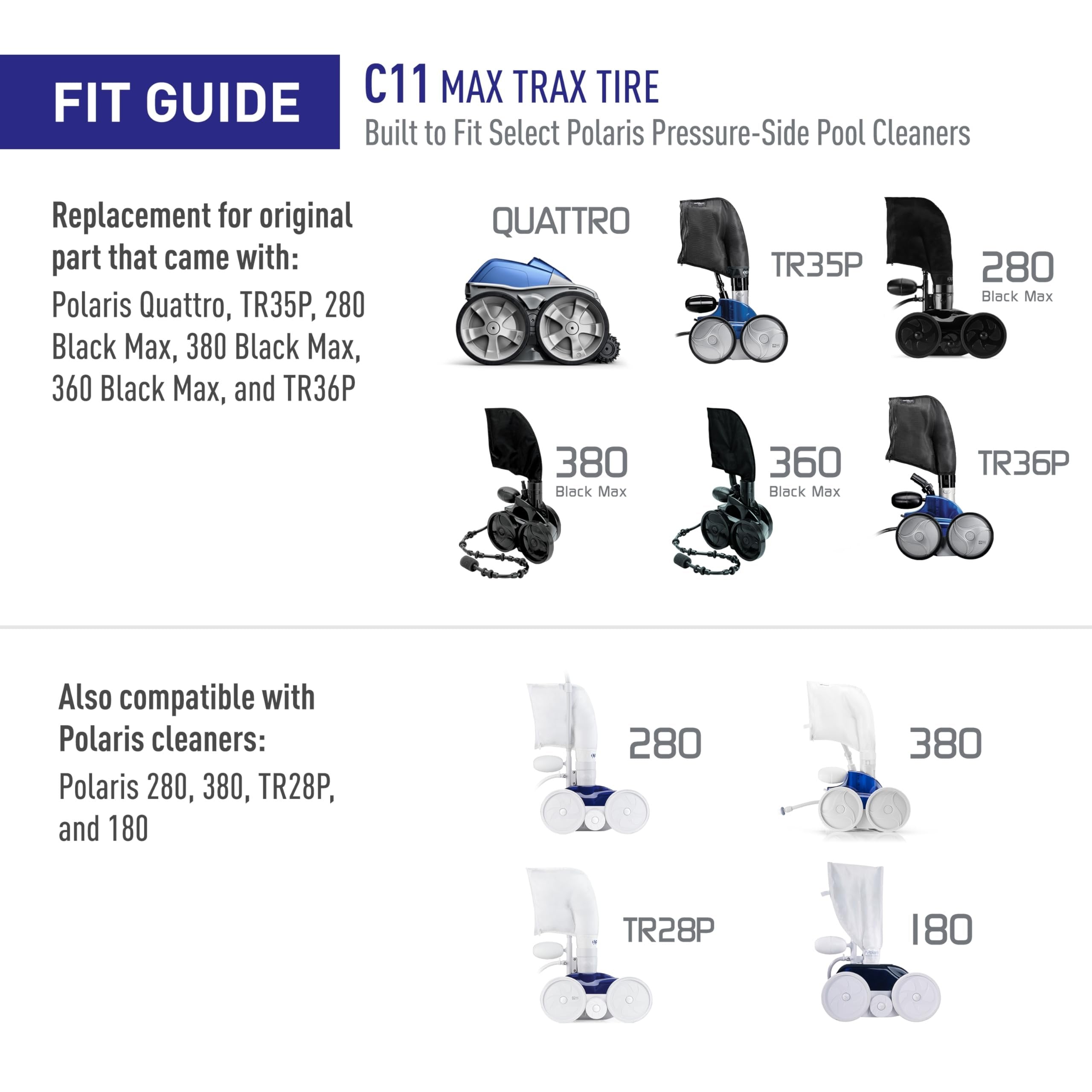 Zodiac C11 MaxTrax Tire Replacement