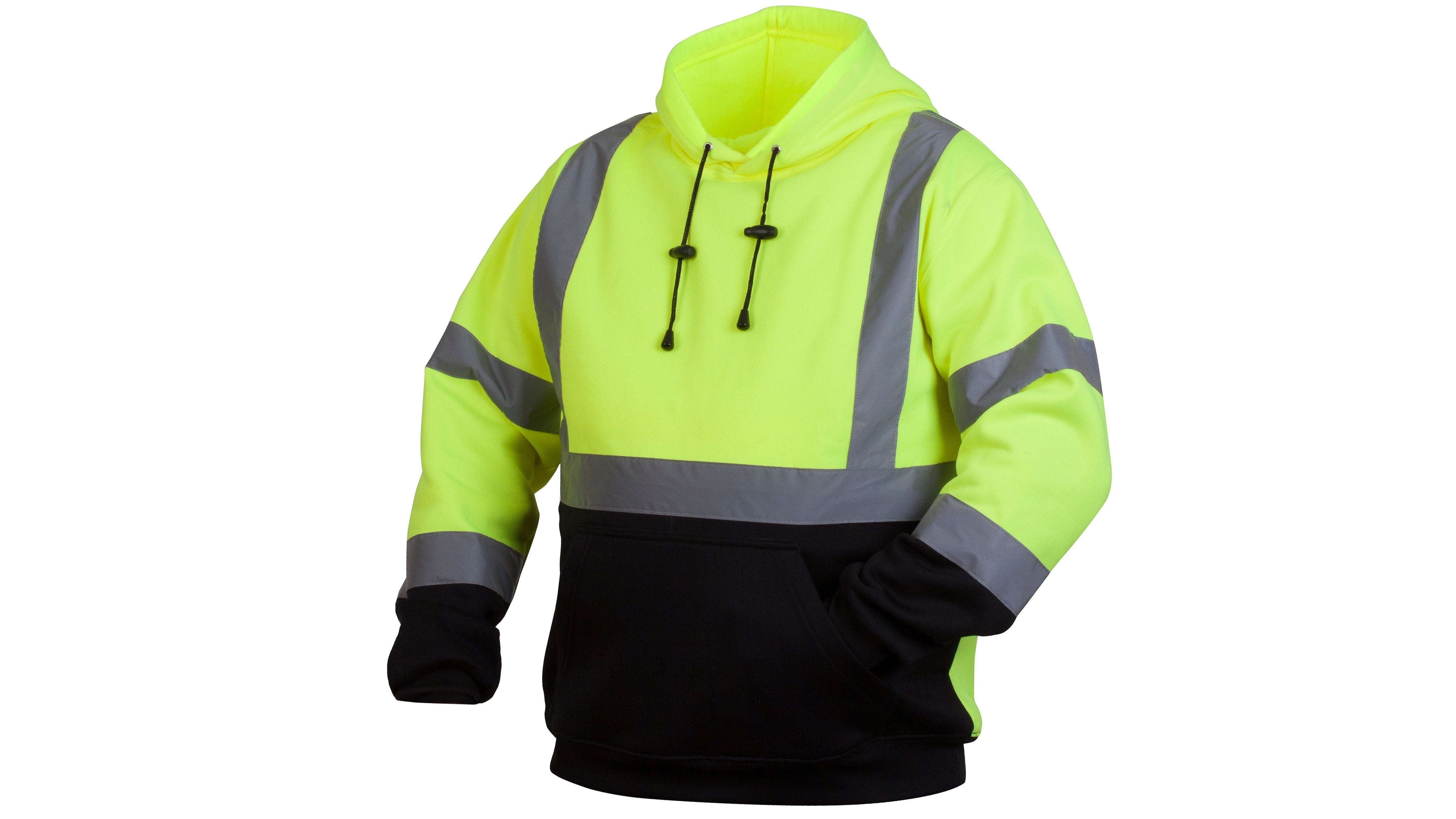 PYRAMEX RSSH3210: Type R - Class 3 Hi-Vis Lime Sweatshirt