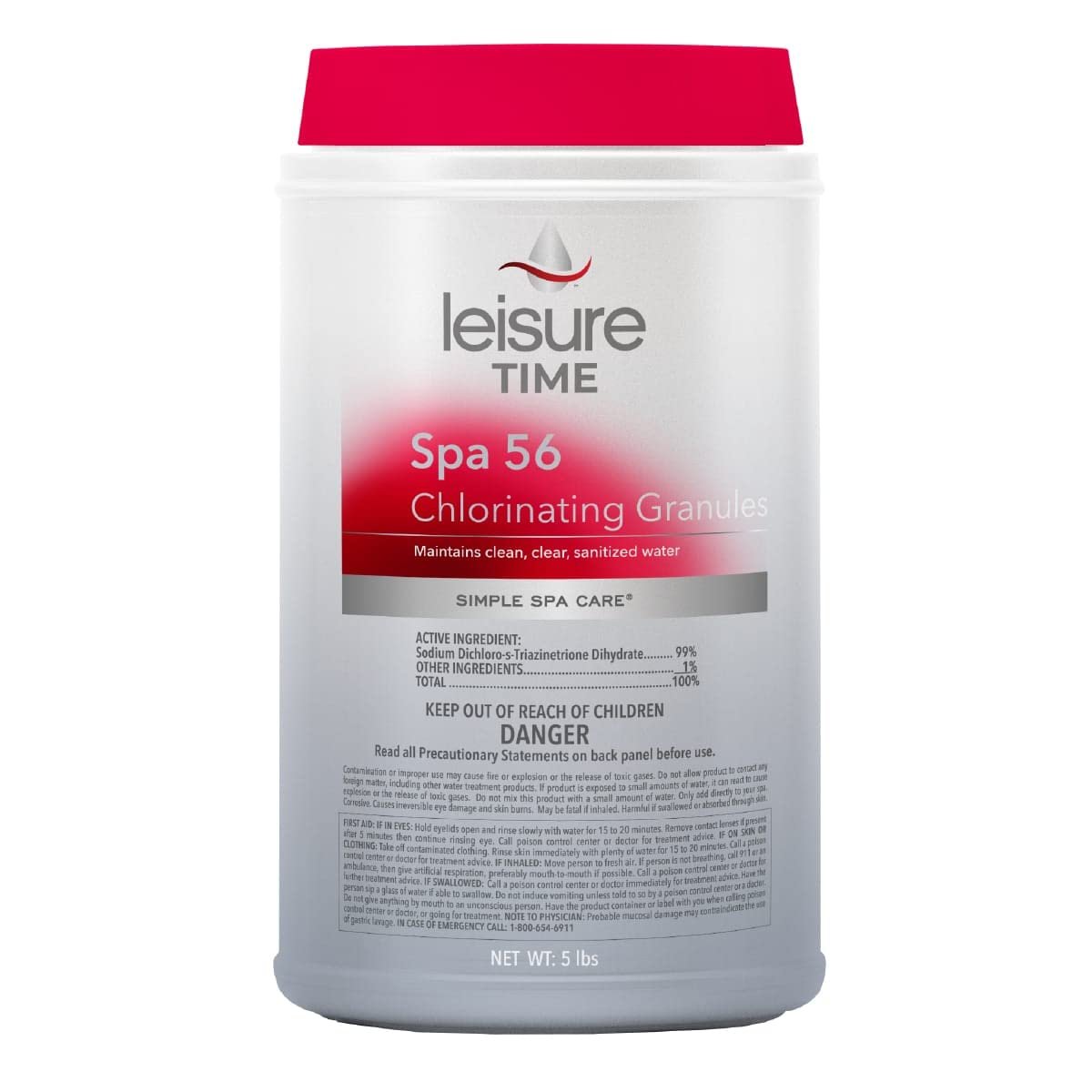 Leisure Time E5 Spa 56 Chlorinating Granules for Spas and Hot Tubs, 5-Pounds (Packaging may vary)