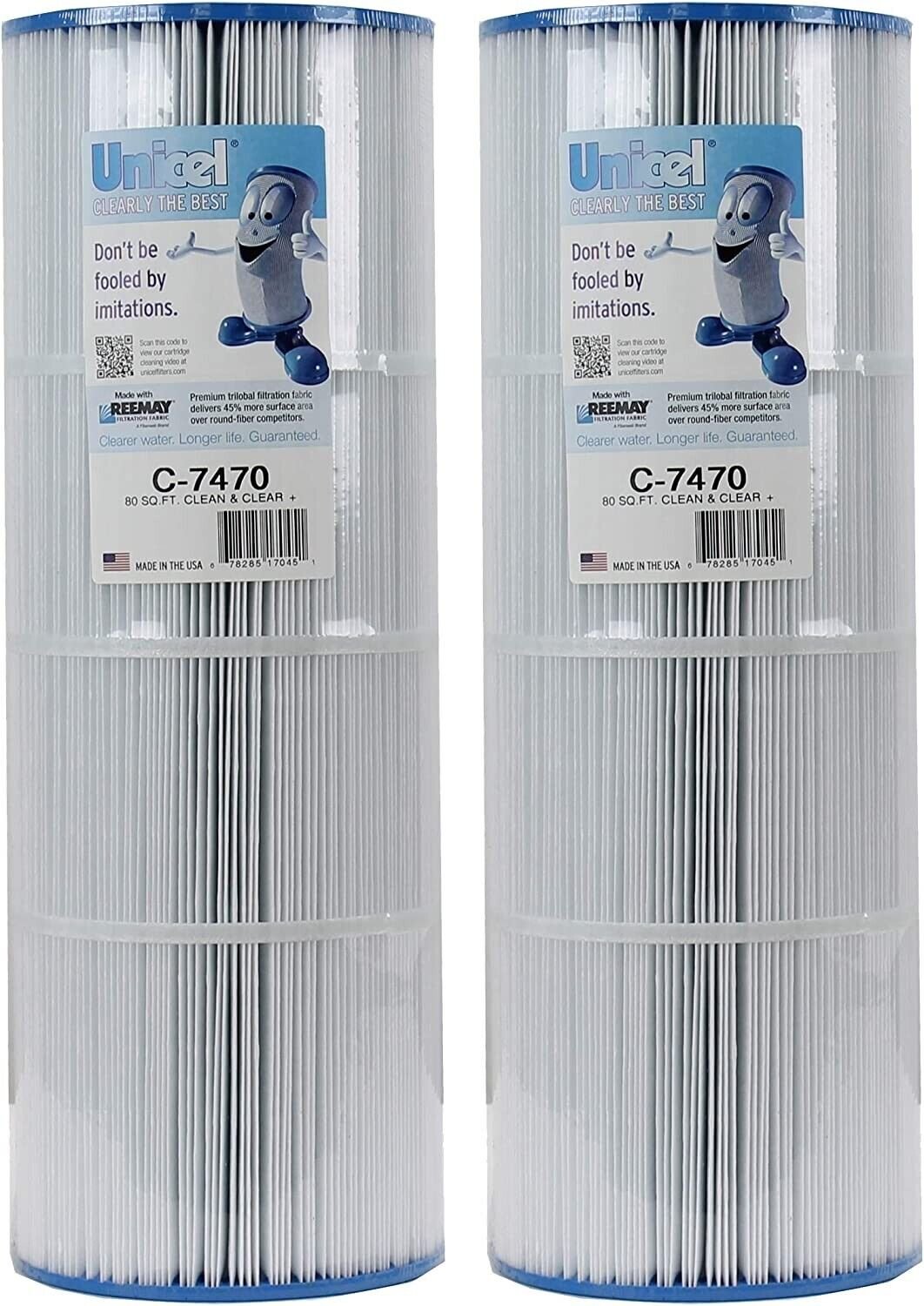 Unicel C-7470 Replacement Swimming Pool Filter FC1976 PCC80 C7470 (2 Pack)