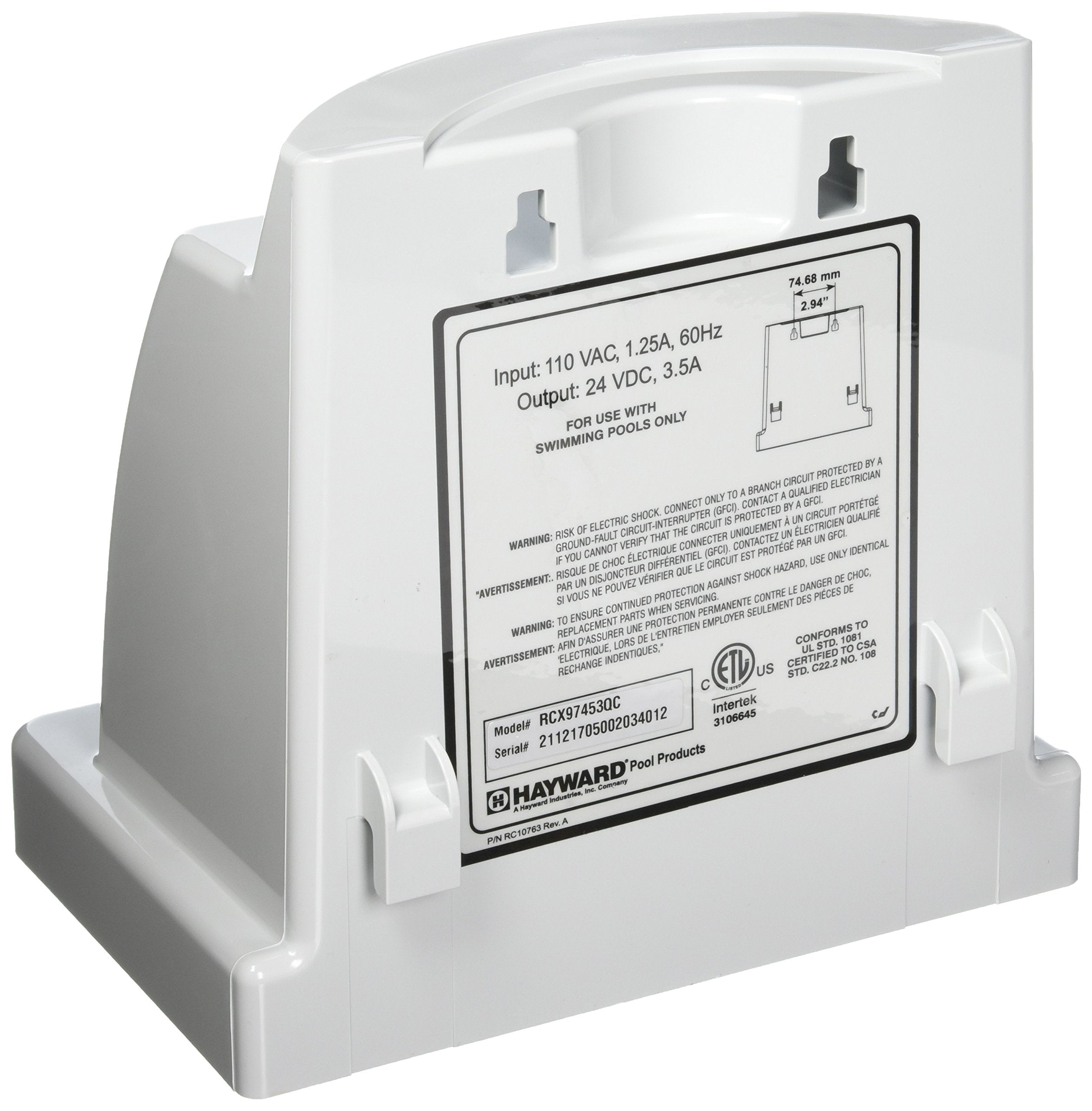 Hayward RCX97453QC 115-volt Power Supply Replacement for Hayward TigerShark Quick Clean and Dirt Devil Rampage Robotic Pool Cleaners