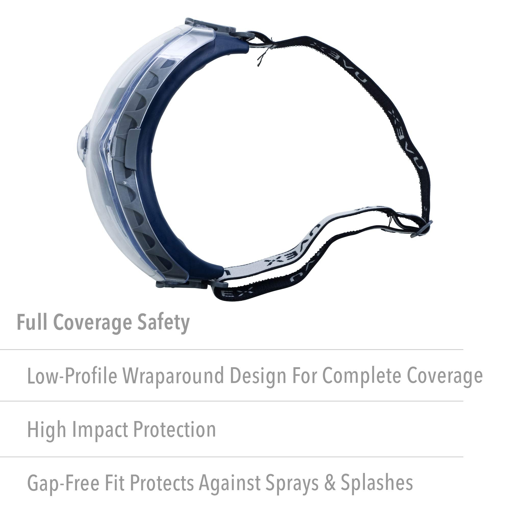 Uvex Stealth OTG Safety Goggles with Clear HydroShield Anti-Fog Lens & Neoprene Headband (S3970HS)