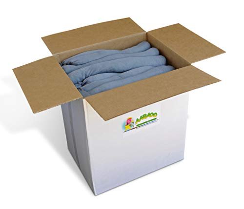 Universal Absorbent Socks – Snake for Oil and Water – 3” x 48” – Absorbing up to 40 Gallons – Super Poly Sock Absorber for Spill by Garage Door or Basement Floor – Pack of 40 (40)