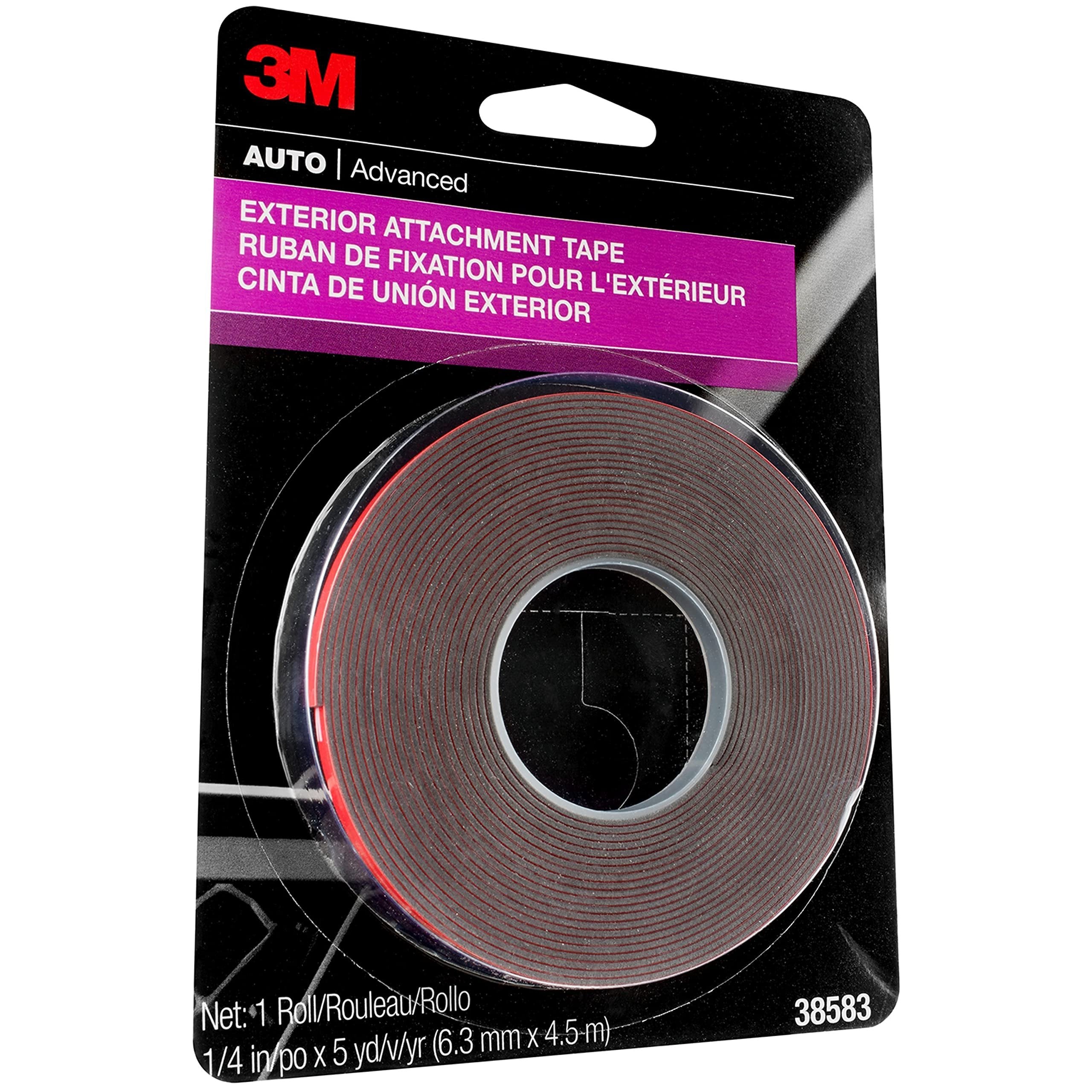 3M Exterior Attachment Tape, 38583, 1/4 IN X 15 ft