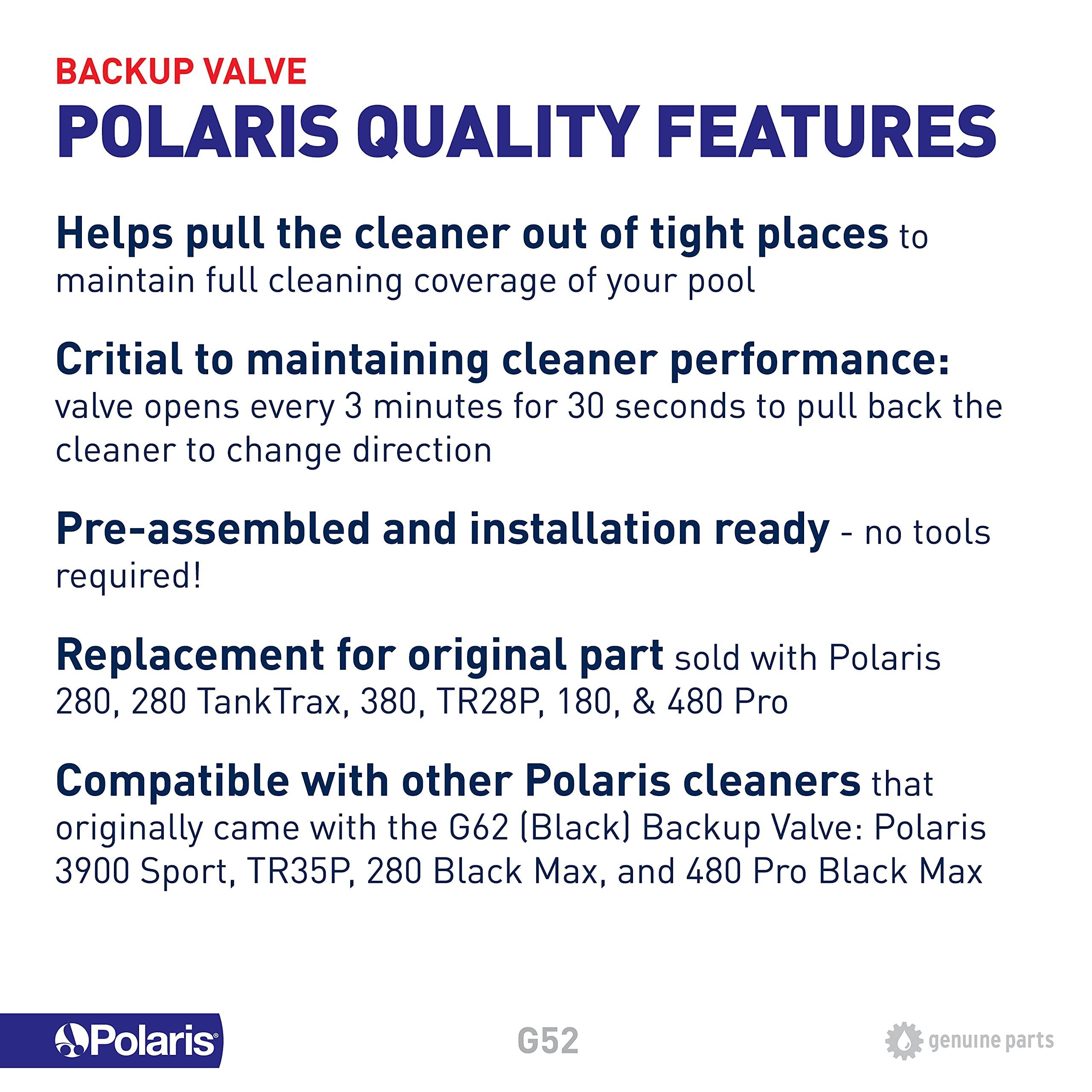 Polaris Back-Up Valve Kit