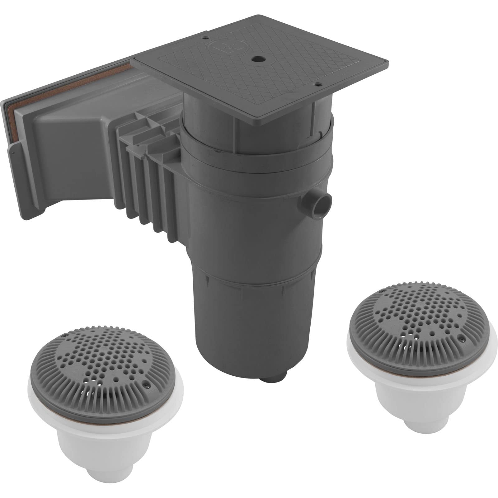 Hayward SP10852OMTEDGR 1-1/2-Inch FIP Dark Gray Wide Track Auto-Skim Skimmer with Main Drain and Fitting