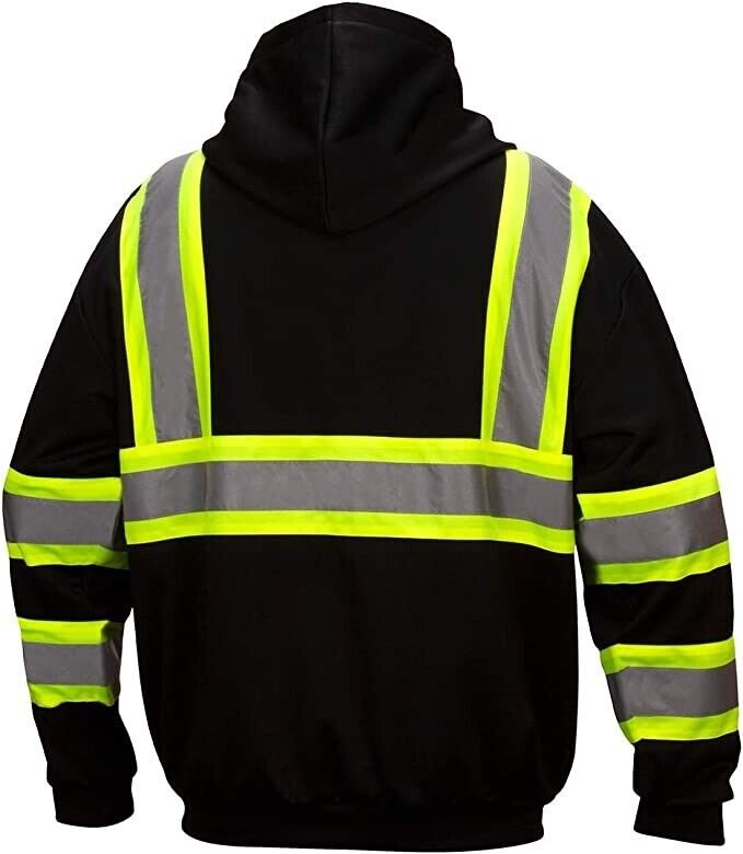 Pyramex Enhanced Visibility Class 1 Black Zip Sweatshirt - RSZH3411