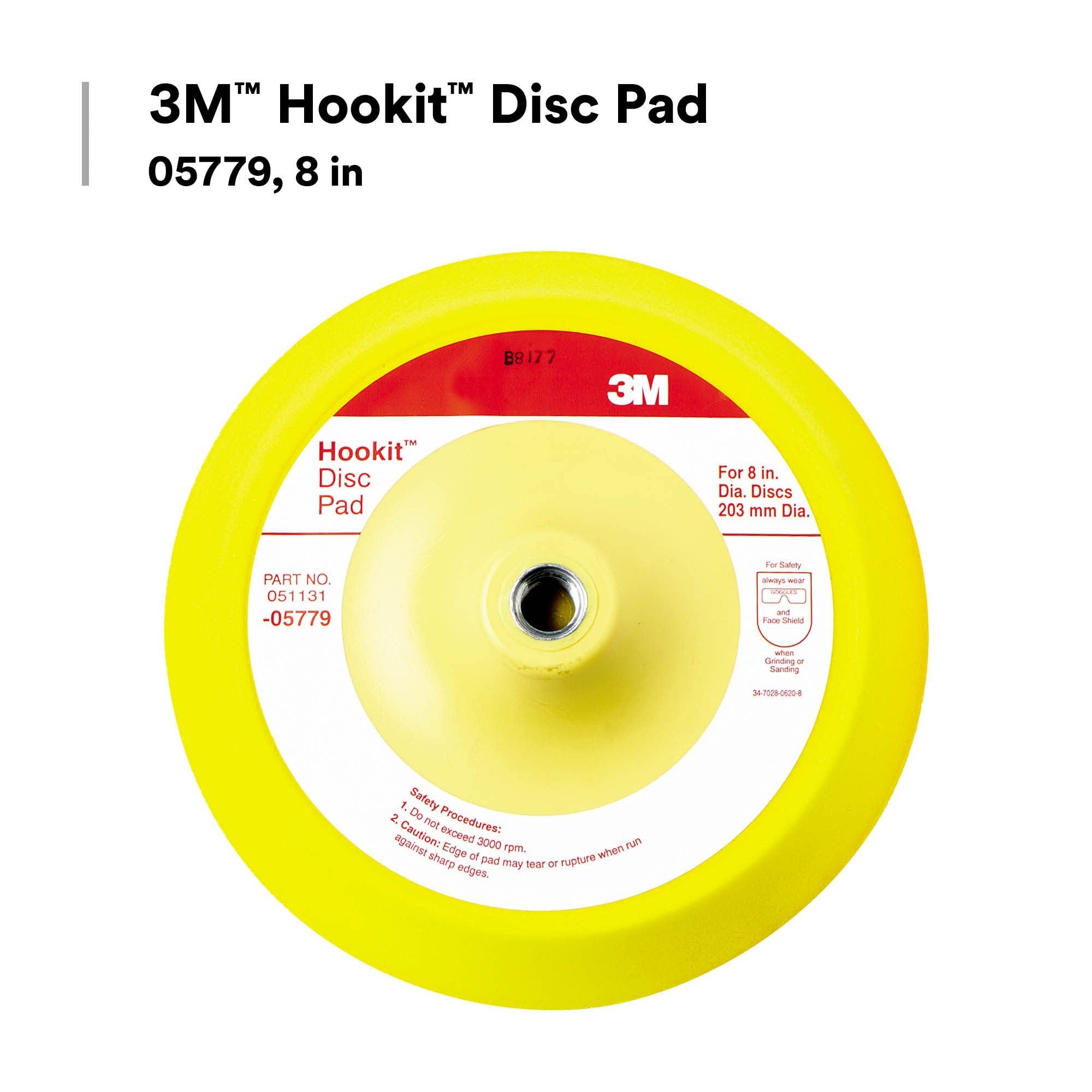 3M 05779 Hookit 8" Disc Pad