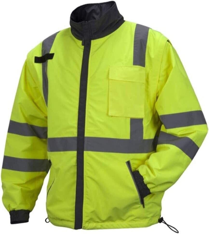 Pyramex RJR3410X2 RJR34 Series Jackets Hi-Vis Lime Windbreaker