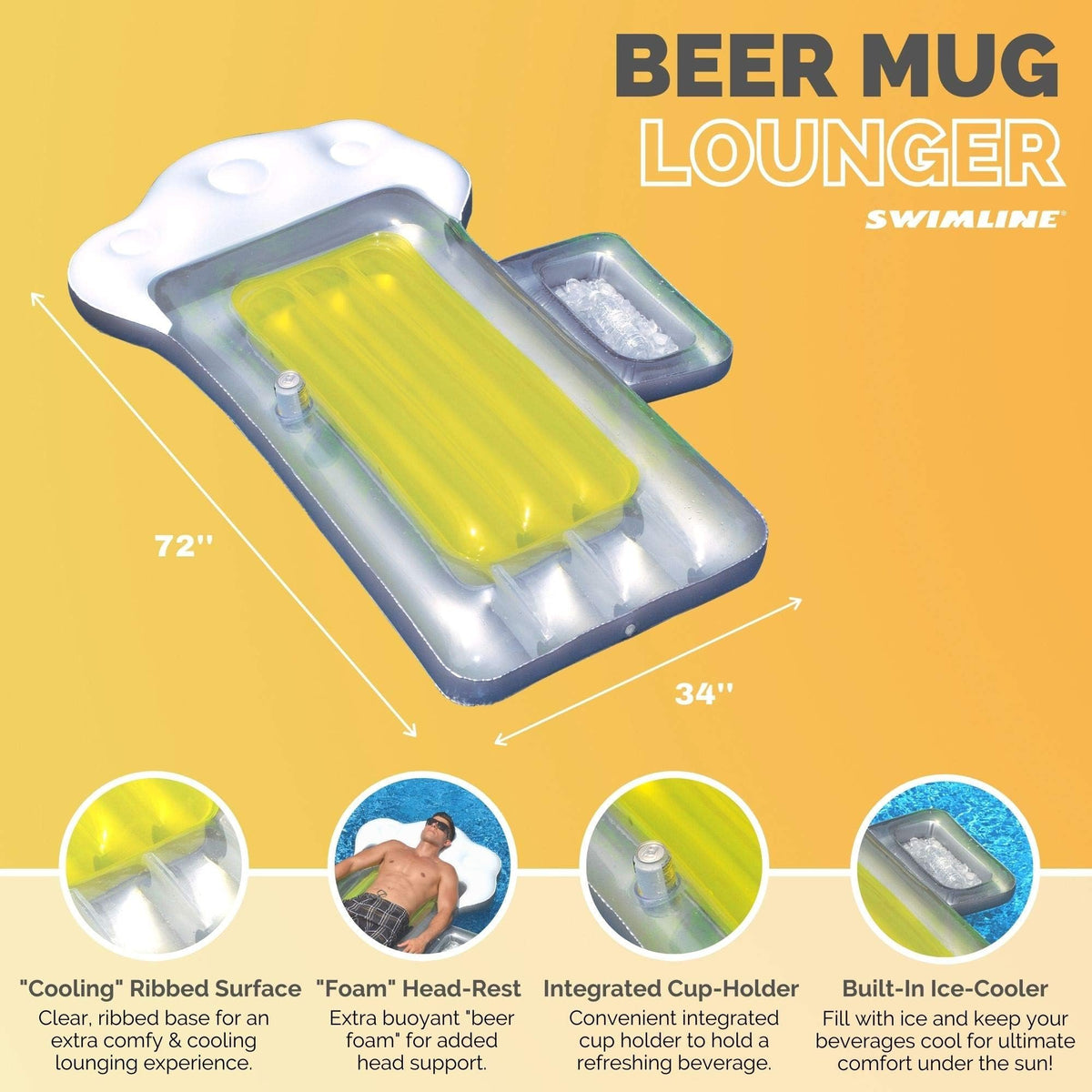 Swimline Beer Mug Pool Float – Aabaco Store