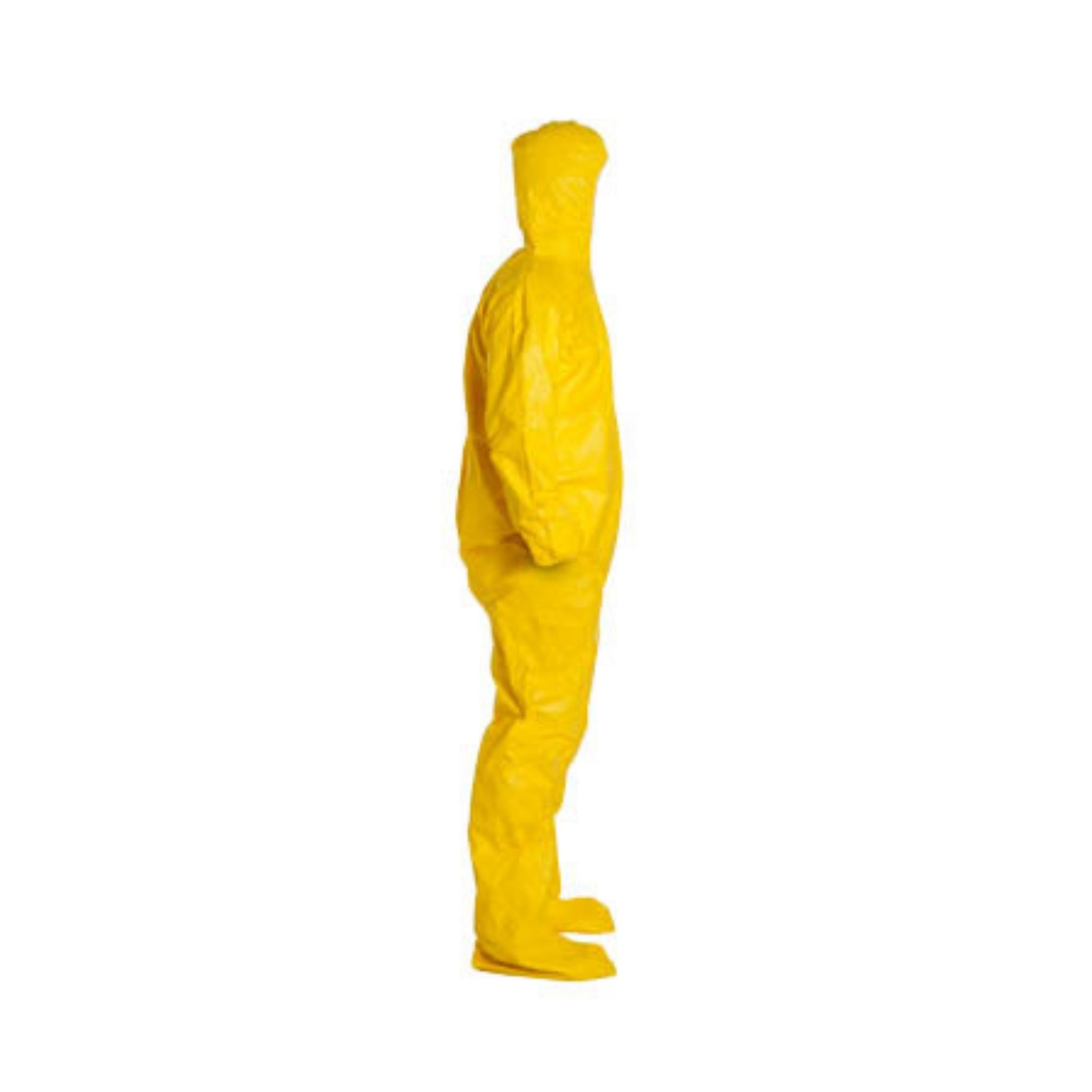 Dupont QC127 Tychem® 2000 Coverall, Single Suit, Attached Hood, Elastic Wrists and Ankles, Zipper Front, Storm Flap