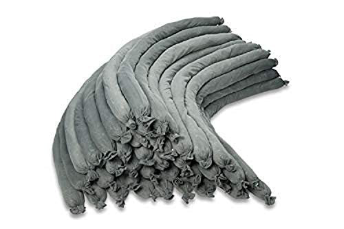 Universal Absorbent Socks – Snake for Oil and Water – 3” x 48” – Absorbing up to 40 Gallons – Super Poly Sock Absorber for Spill by Garage Door or Basement Floor – Pack of 40 (40)