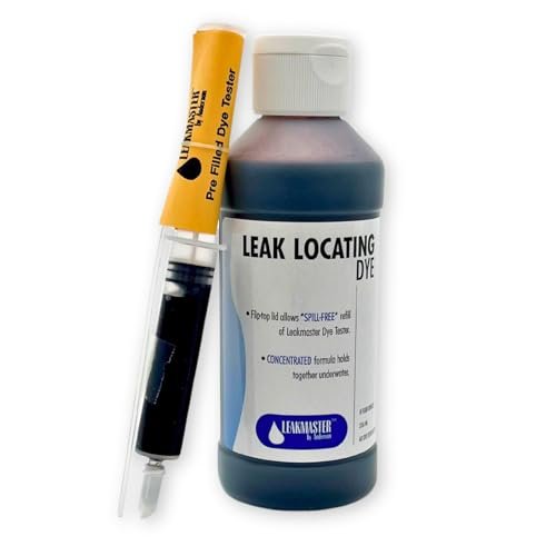 Pool Leak Detection Kit - Leakmaster Leak Location Dye with Refillable Syringe - Diagnose Leaks in Swimming Pools, Spas, and Hot Tubs