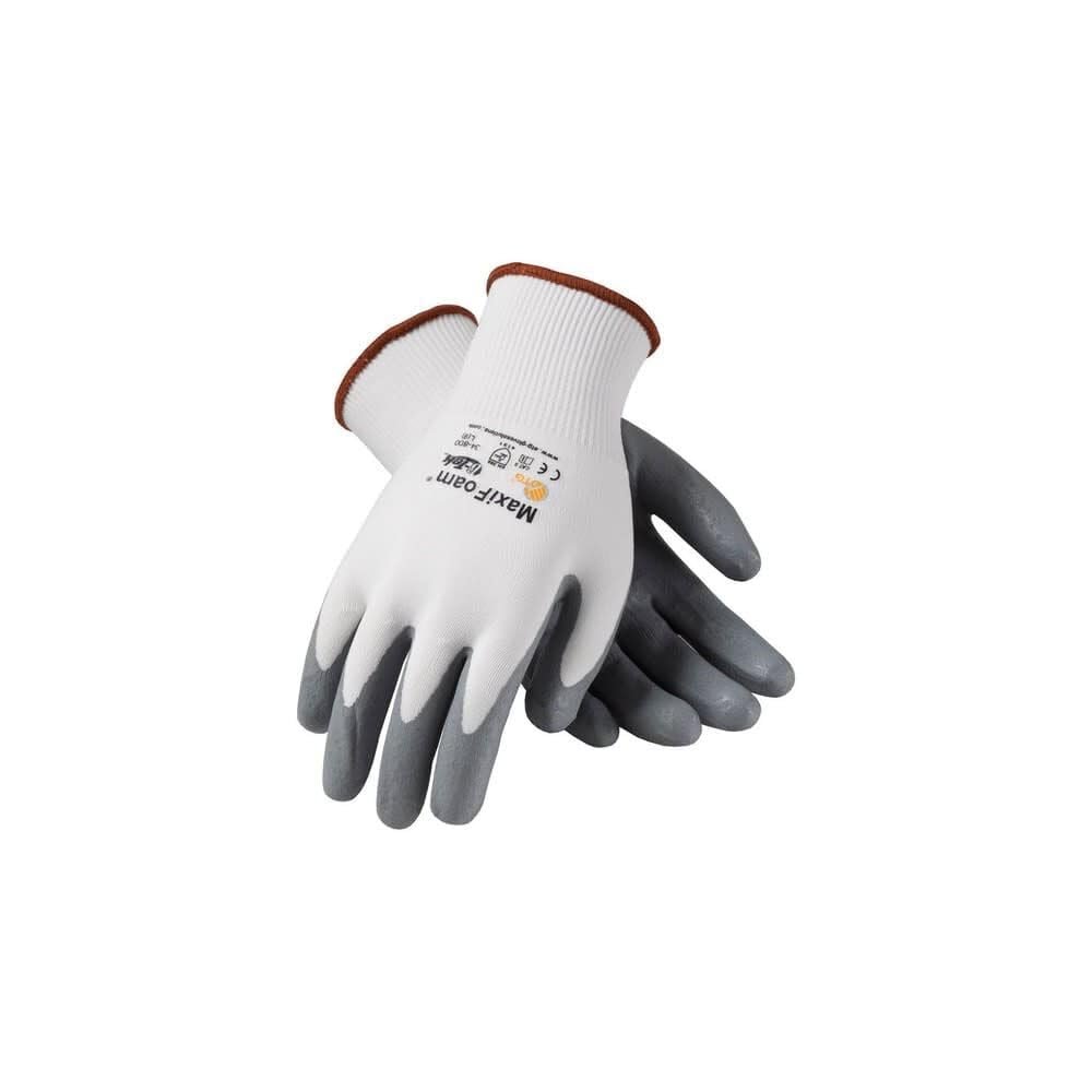 PIP 34-800/L MaxiFoam G-Tek Premium Nitrile Foam Coated Gloves LARGE (12 Pair)