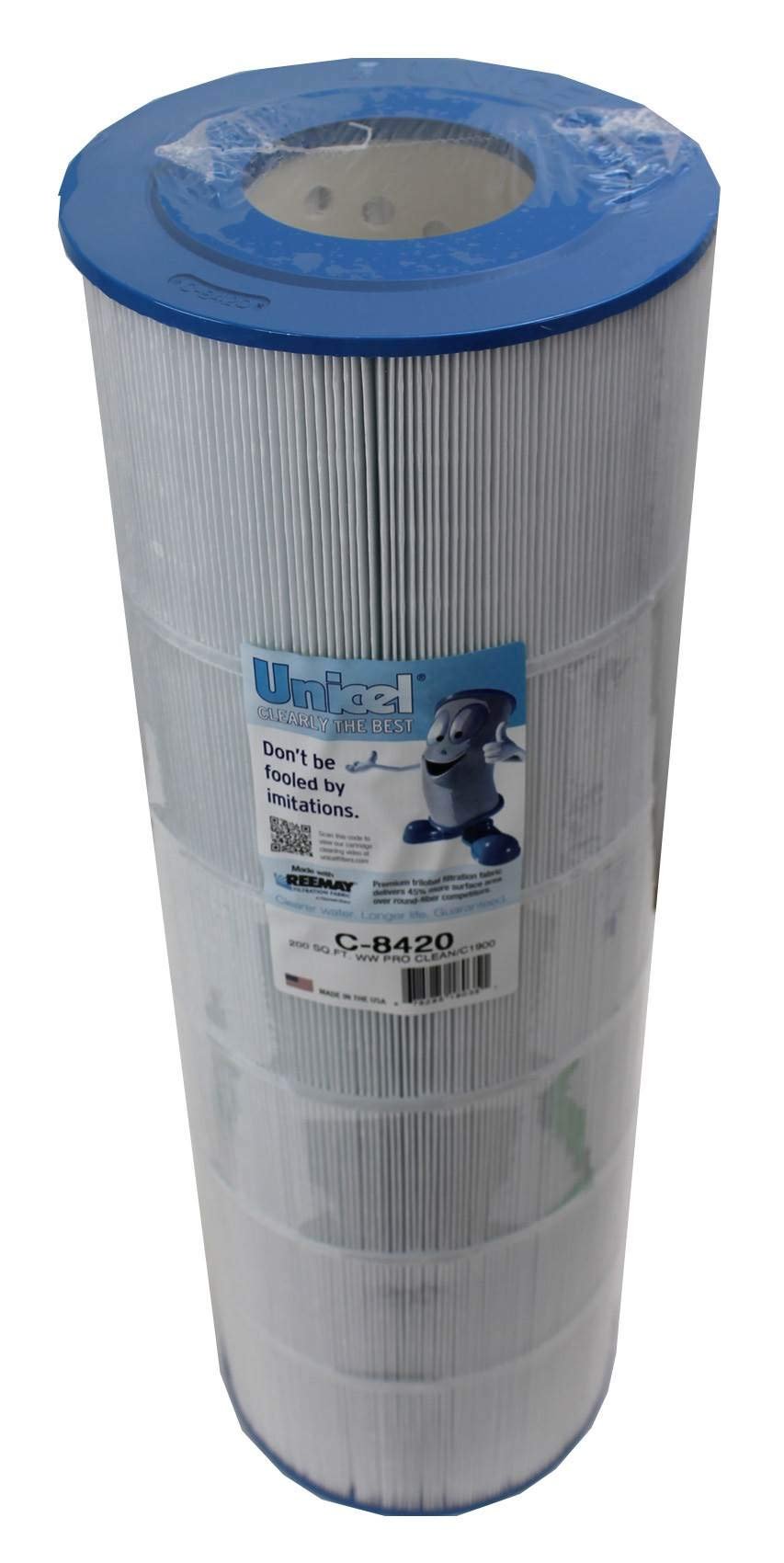 Unicel C-8420 200 Square Foot Media Replacement Pool Filter Cartridge with 236 Pleats, Compatible with Hayward Pool Products and Waterway
