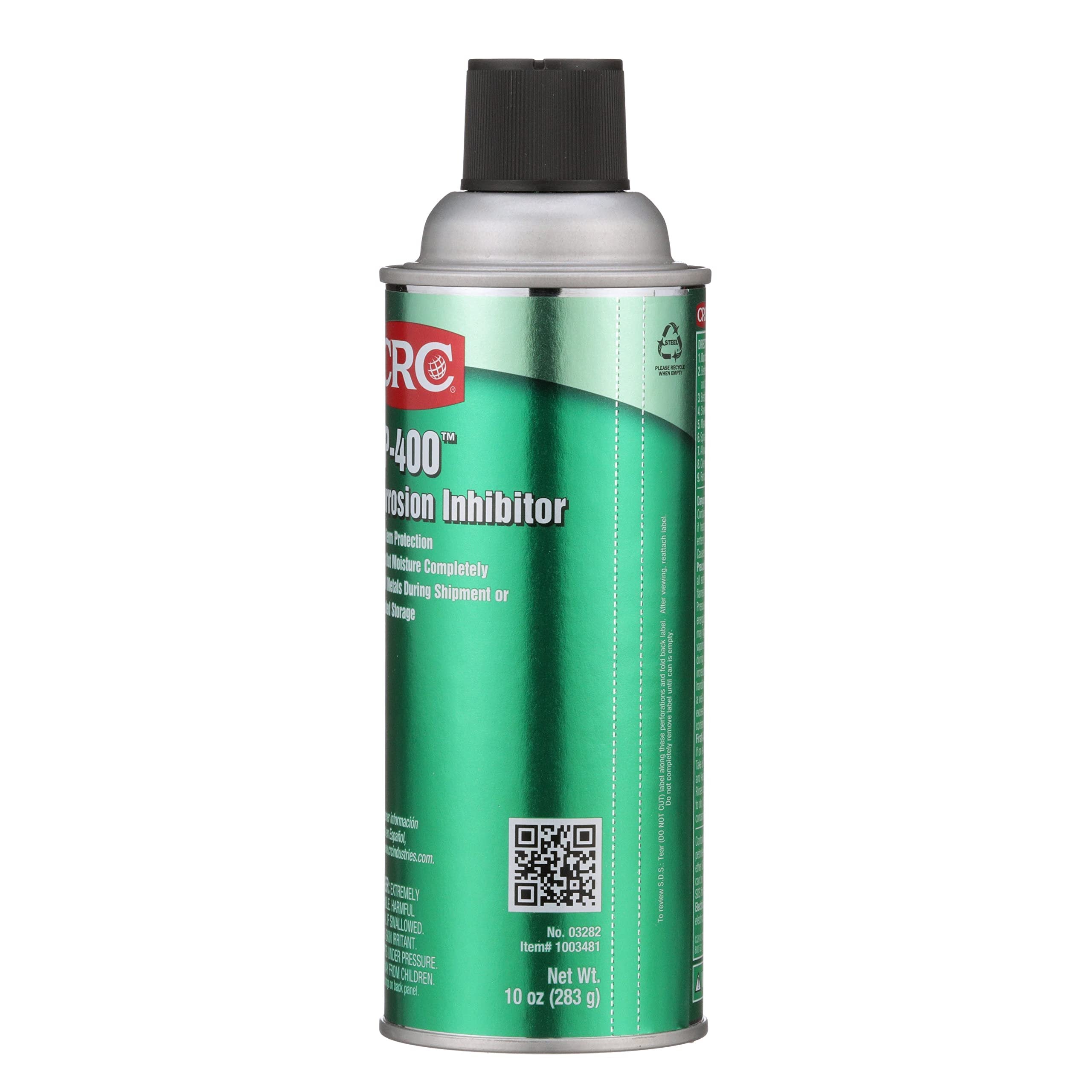 CRC Sp-400 Corrosion Inhibitor, 10 Wt Oz, Seals Out Moisture Completely For All Bare Metals, Long-Term Indoor/Outdoor Protection, NSF H2 Registered, Aerosol Spray