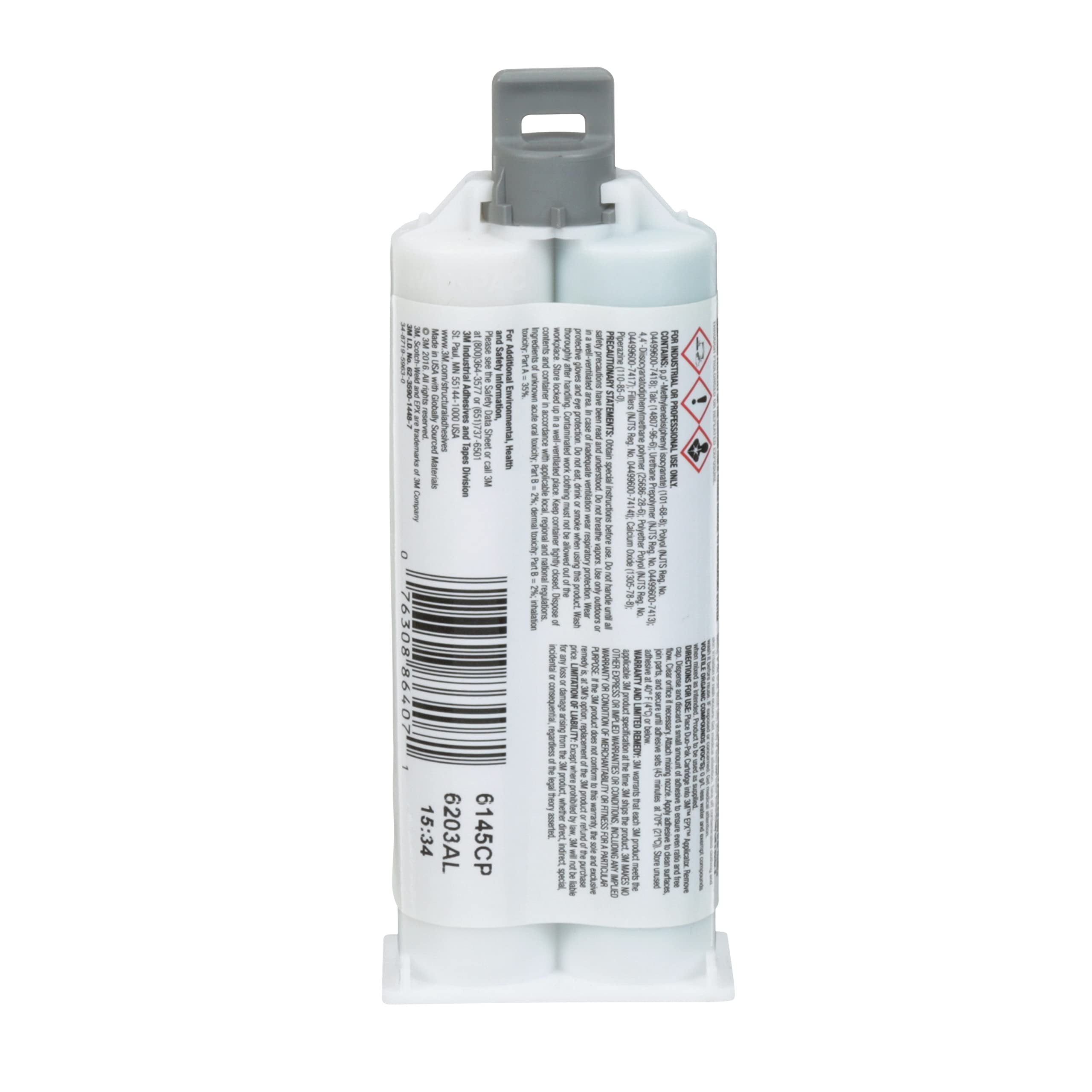 3M Scotch-Weld Composite Urethane Adhesive DP6310NS Green, 48.5 mL Duo-Pak