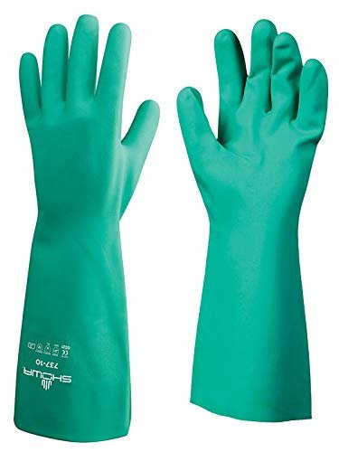 SHOWA Atlas 620 Fully Coated Double-Dipped PVC Chemical Resistant Glove, 12" Length (Pack of 12 Pairs)